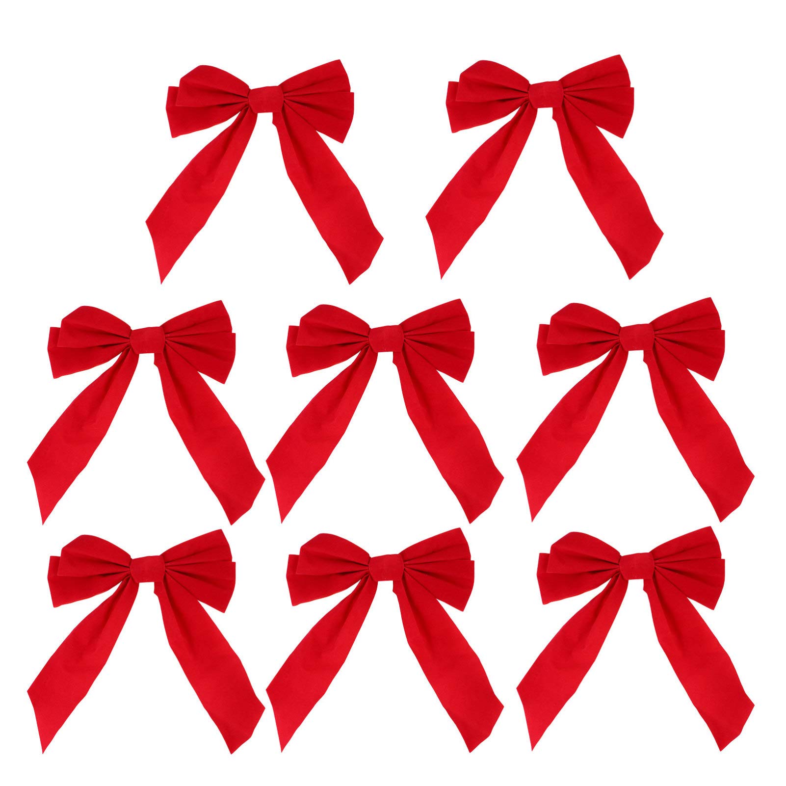 DOITOOL 10Pcs Christmas Tree Bows - DIY Xmas Decor for Tree Topper & Wreaths