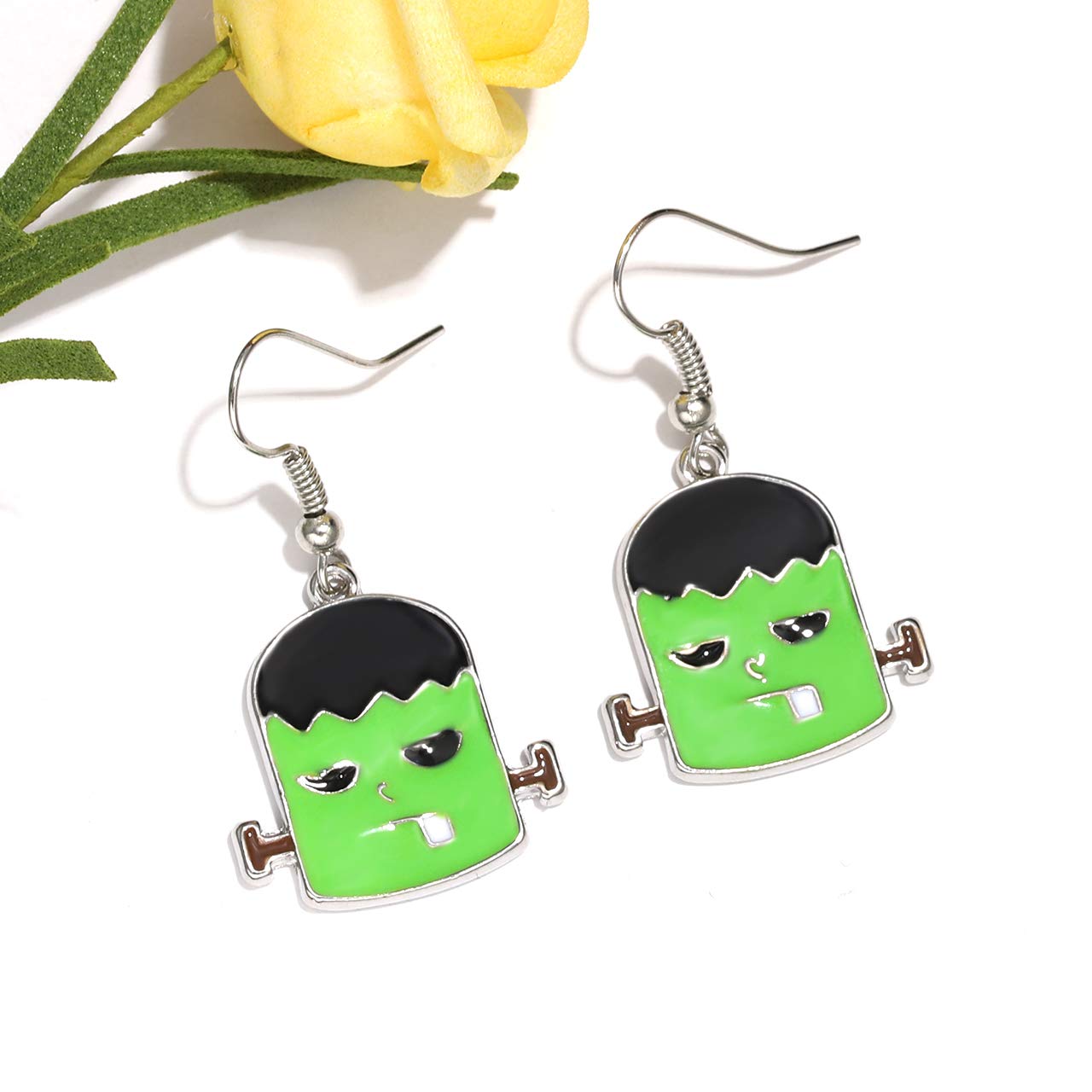 Spooky Halloween Drop Dangle Earrings Set - Pumpkin Ghost Spider Bat Cat Hook Earrings for Women | Perfect for Halloween Parties, Costume Accessories & Gift Giving