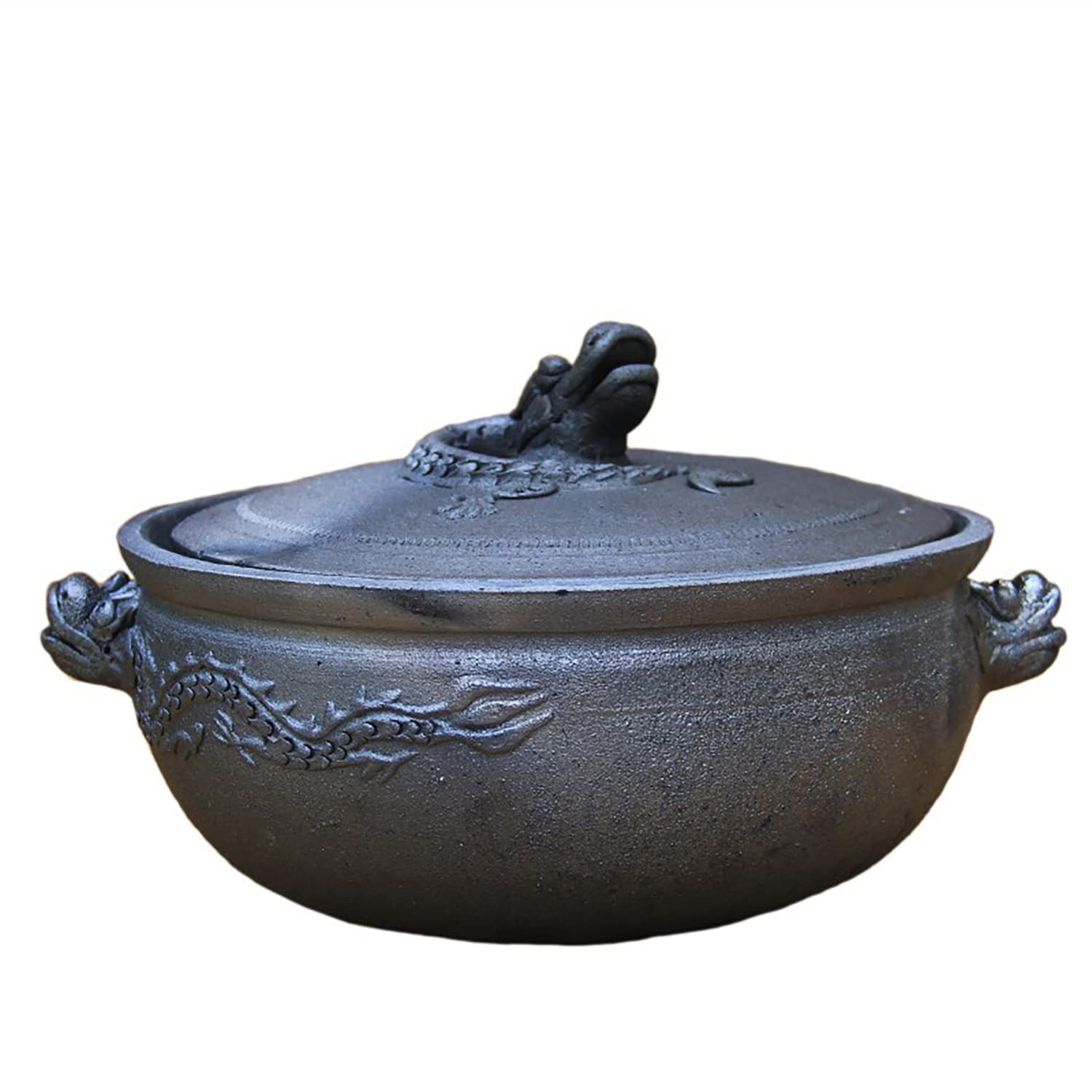 3L Unglazed Clay Cooking Pot - Traditional Ceramic Casserole Dish for Open Fire, Soup & Stew | Old-Fashioned Earthenware for Home Cooking, Camping & Outdoor Use