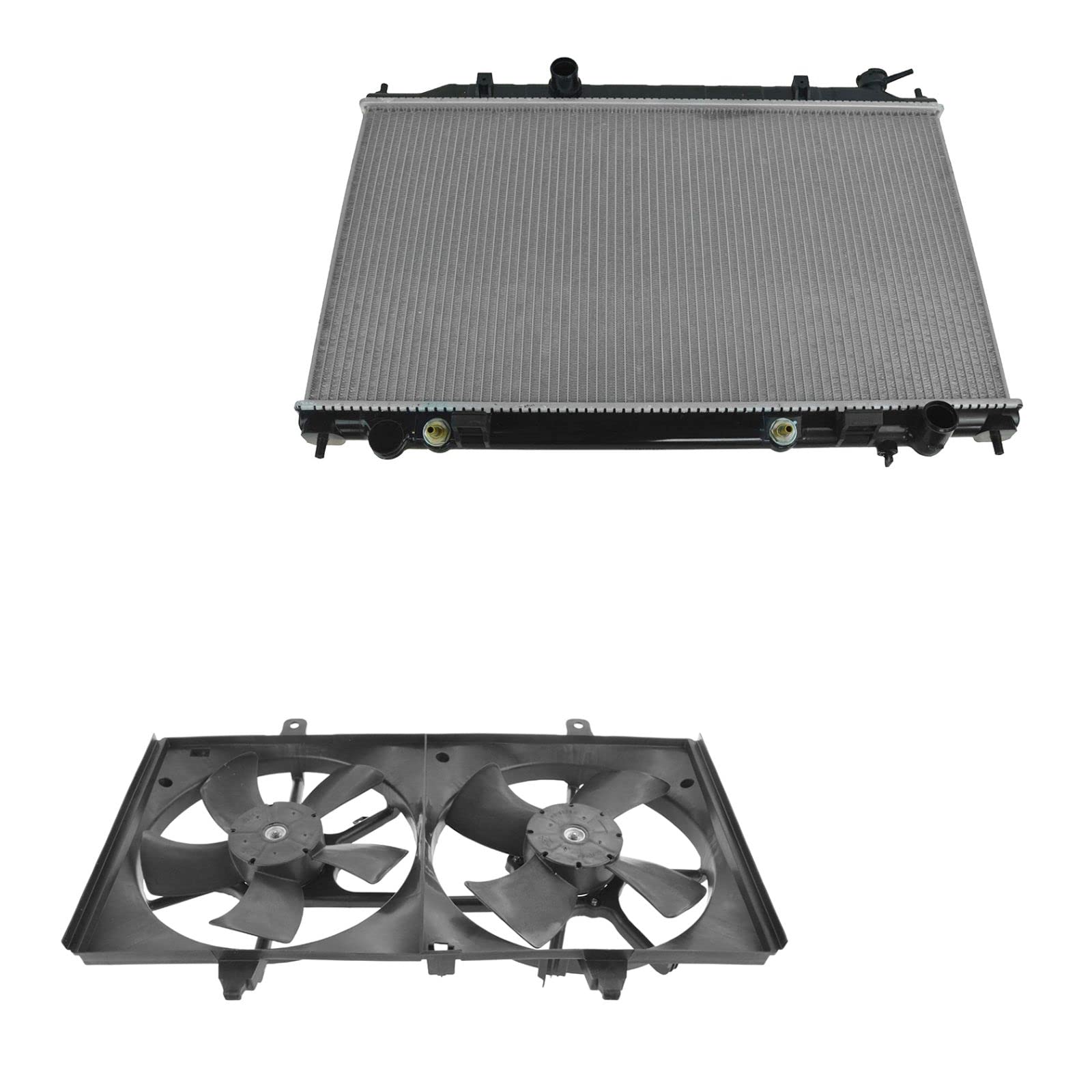 Nissan Altima Maxima 3.5L V6 Radiator AC Cooling Fan Kit Set - Replacement Cooling System for 2002-2013 Models - Perfect for Summer Driving & Overheating Prevention