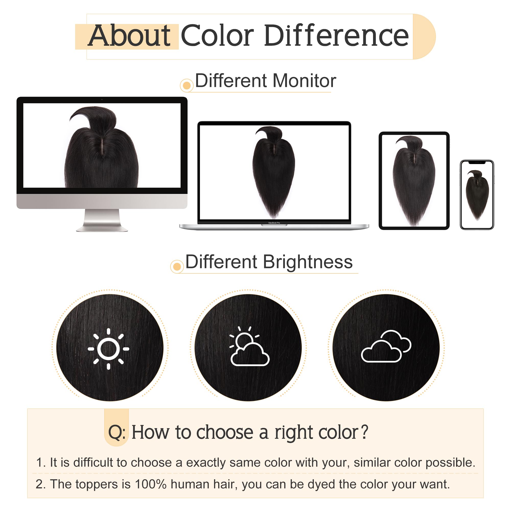 SEGO 150% Density Human Hair Toppers for Women with Bangs - Silk Base 100% Remy Human Hair Pieces for Thinning Hair & Hair Loss - Clip-in Crown Topper for Gray Coverage (6 Inch, Natural Black) - Perfect for Daily Wear, Parties & Special Occasions