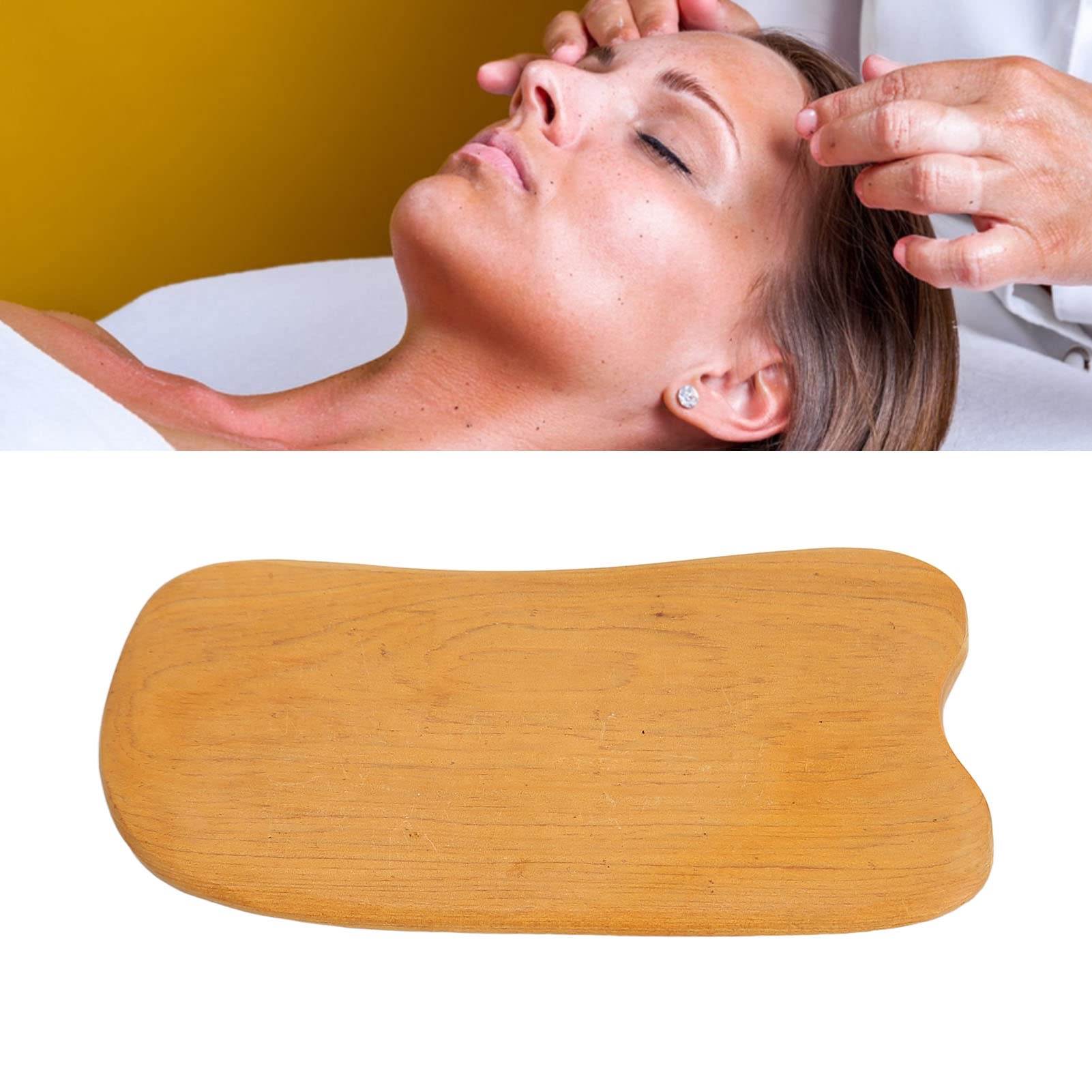 Wooden Gua Sha Massager for Body Shaping, Neck & Back Pain Relief, Lymphatic Drainage & Facial Care - Slimming & Skin Tightening Tool for Home Spa & Wellness Routine