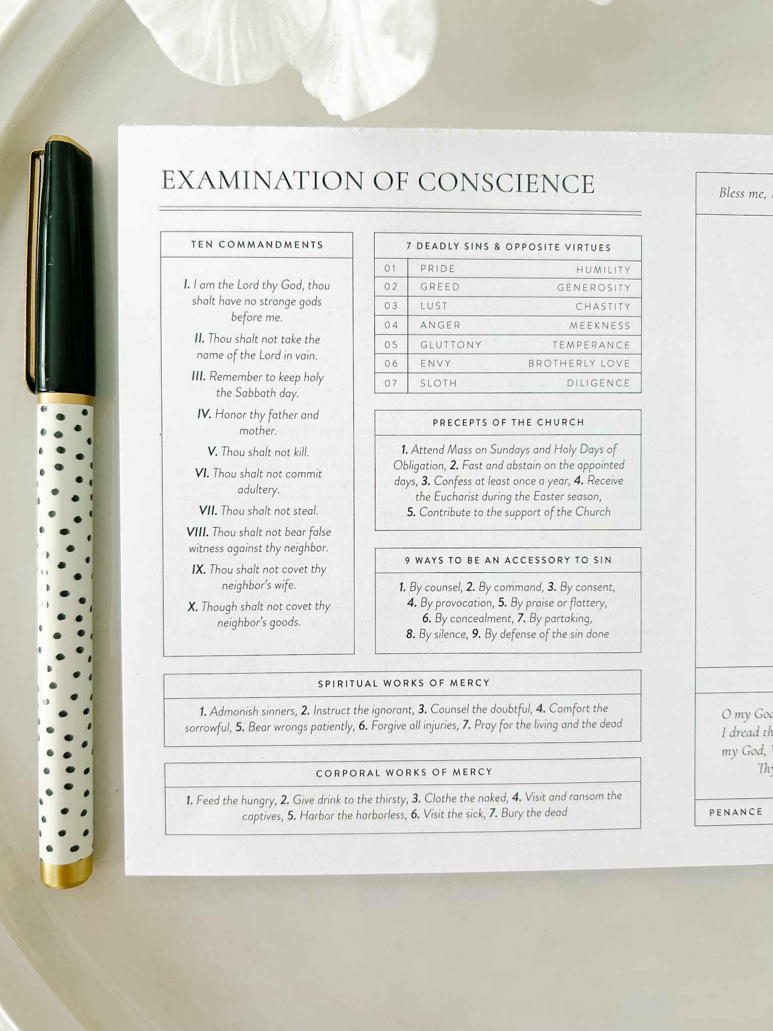 Examination of Conscience Notepad - Catholic Confession Journal for Reflection & Forgiveness - Perfect for Prayer, Church, and Spiritual Growth