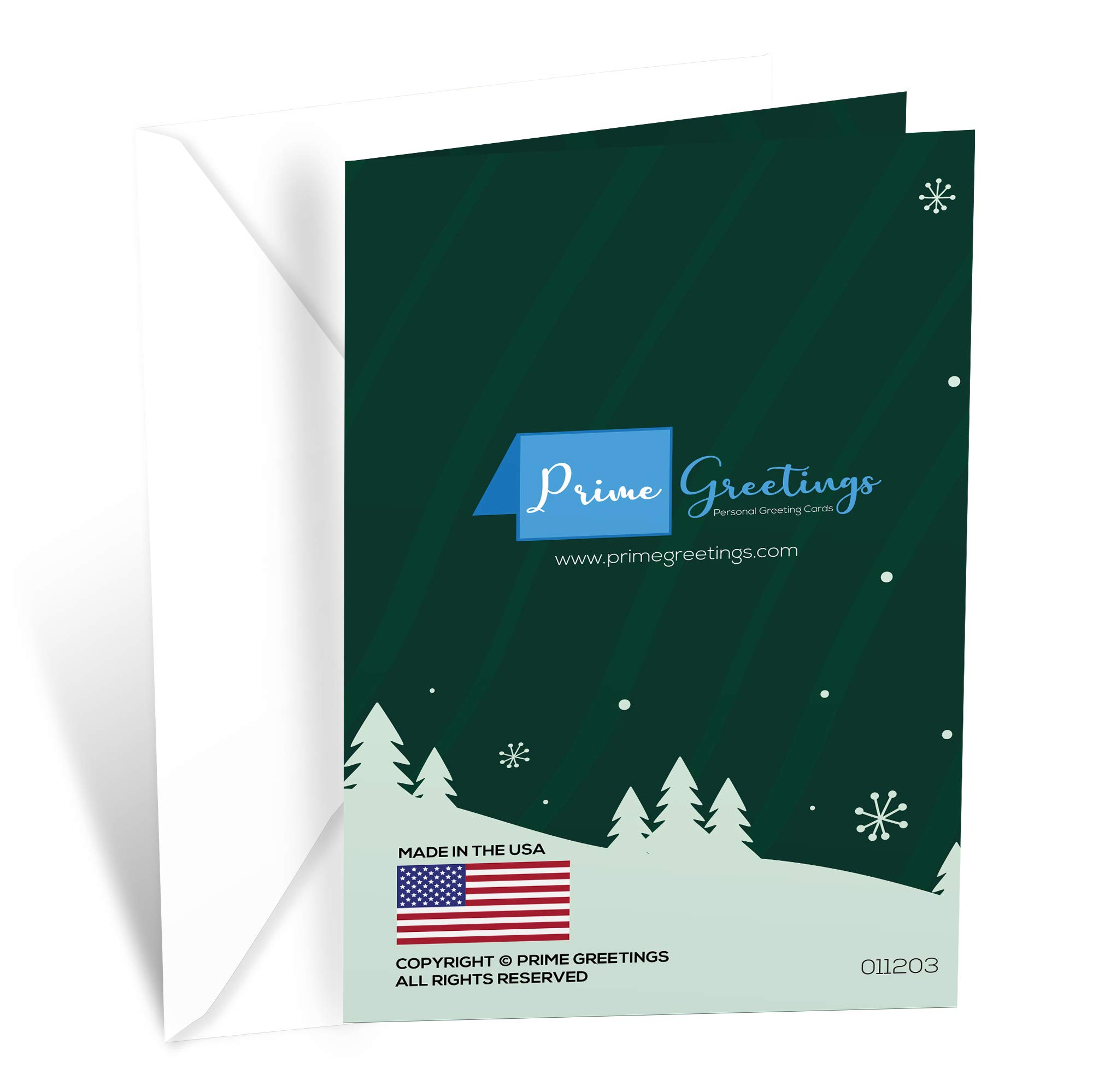 Premium Christmas Card for Son-in-Law - Eco-Friendly 5x7.75 Inch Greeting Card with Thick Cardstock & Envelope - Made in USA - Perfect for Holiday Gifts, Family Celebrations & Festive Mailings