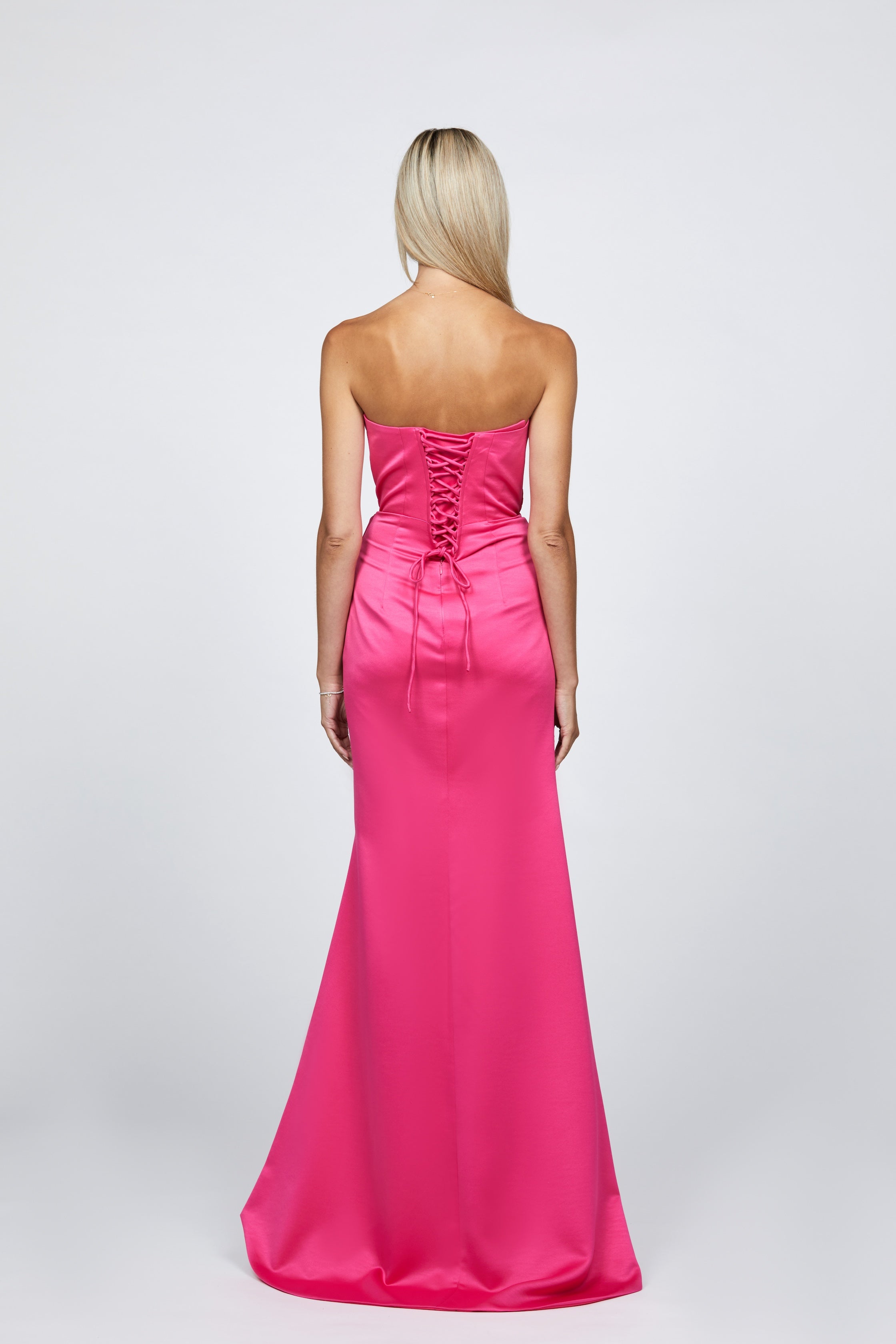 Elegant The City Pleated High Split Gown - Women's Formal Evening Dress for Prom, Wedding & Special Occasions