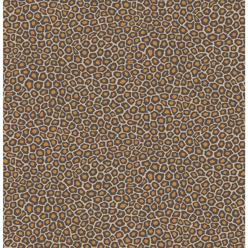Cole & Son Senzo Spot Wallpaper - Brown & Gold Luxury Floral Design for Living Room, Bedroom, or Dining Room Decor