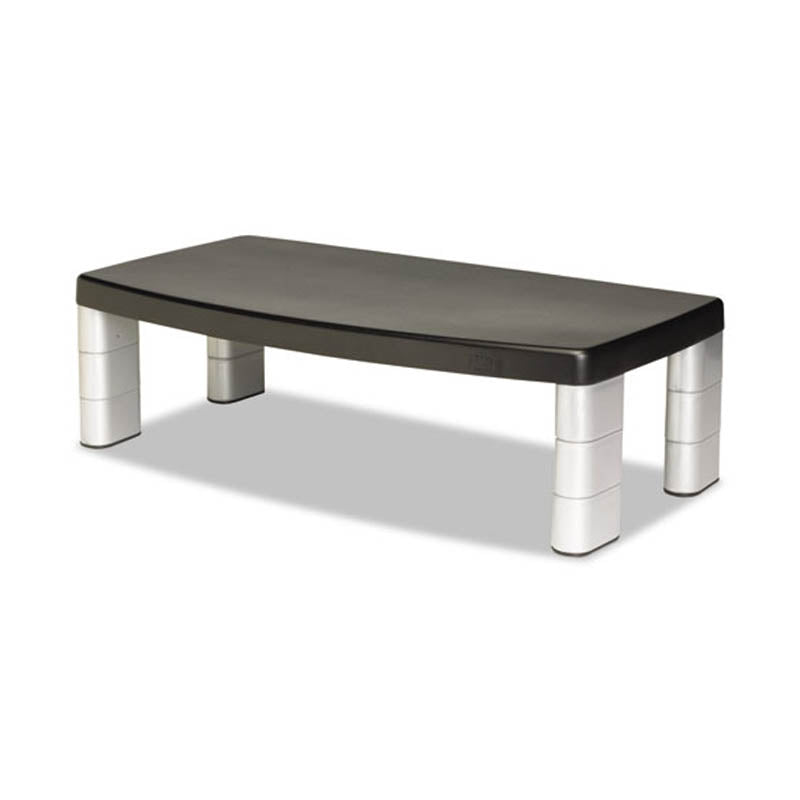 Extra Wide Adjustable Monitor Stand - Ergonomic Riser for Dual Monitors, Laptops & Desktops - Black - Perfect for Home Office & Gaming Setup
