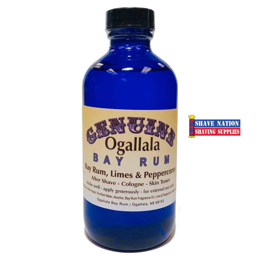Ogallala Bay Rum Aftershave for Men - Limes & Peppercorns Scent, 8oz Natural Soothing Post-Shave Balm for Smooth Skin | Perfect for Grooming & Sensitive Skin Care