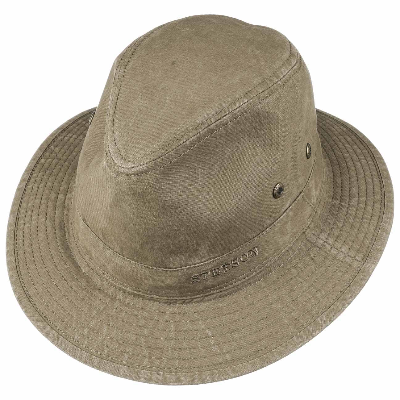 Stetson Organic Cotton Traveler Hat for Men & Women - Breathable Sun Protection for Outdoor Adventures, Hiking, and Beach Vacations