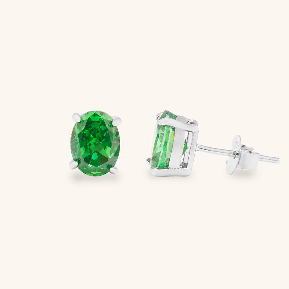 Harmony Oval Stud Earrings for Women - 14K Gold Plated Minimalist Dainty Jewelry - Perfect for Everyday Wear, Office & Date Night