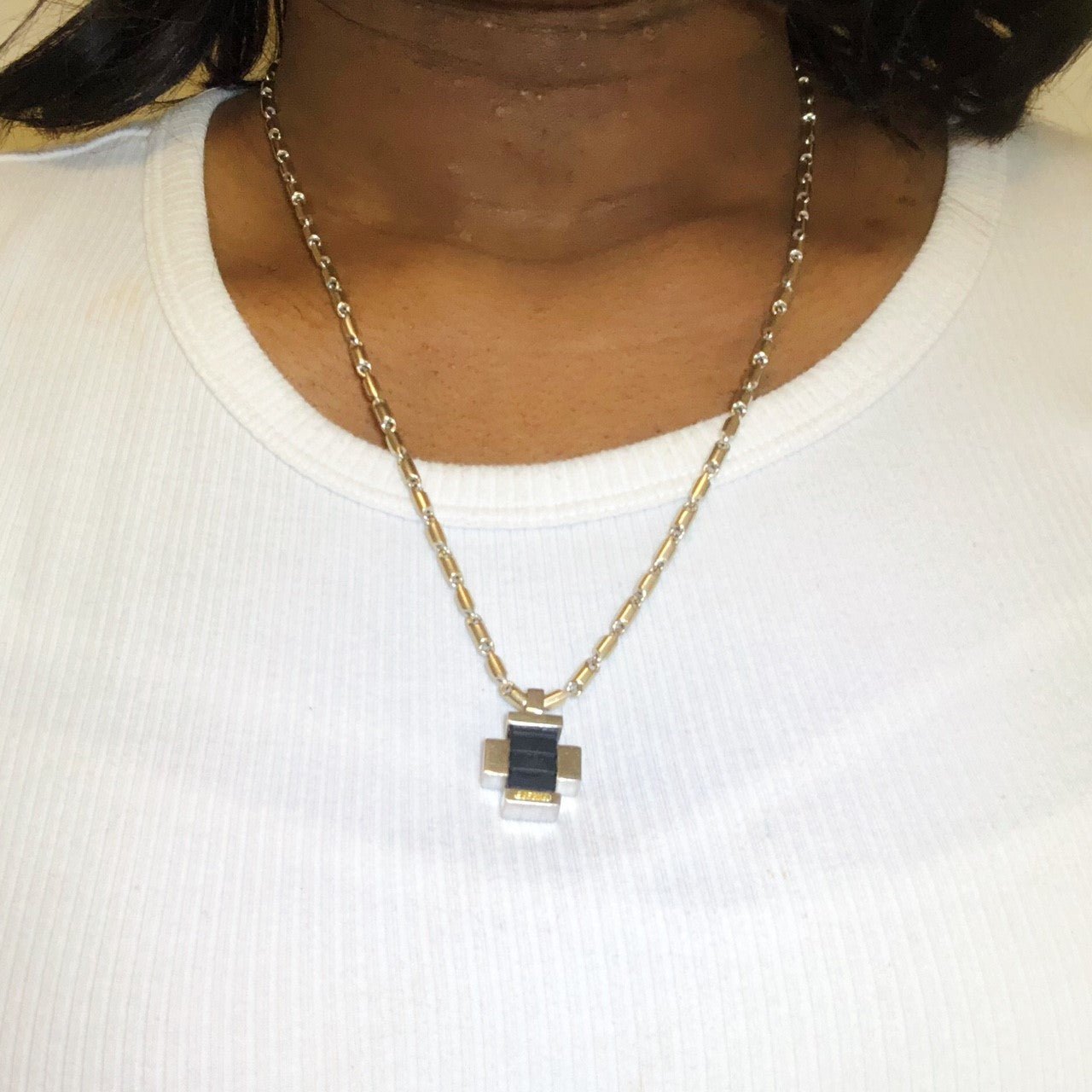 Baraka Rubber & Gold Necklace - 23 Inch Trendy Statement Jewelry for Women | Perfect for Casual Wear, Parties & Special Occasions