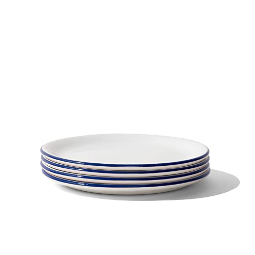 White w/ Navy Rim