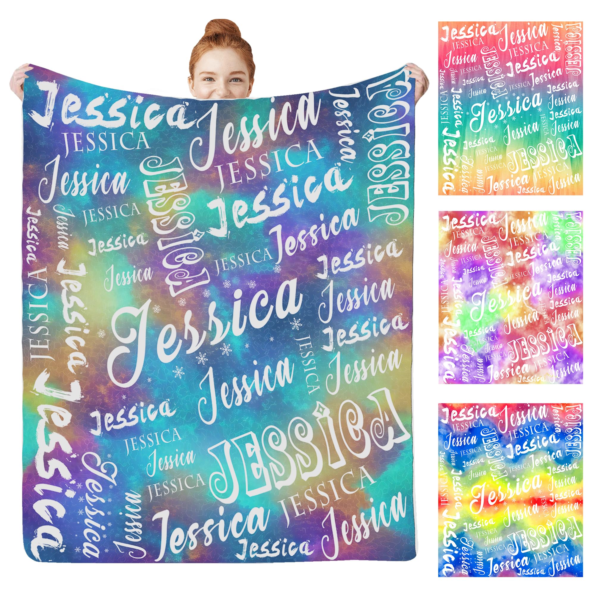 Custom Name Blanket for Kids, Toddlers & Adults - Personalized Baby Blanket Gift for Boys, Girls, Men & Women - 30