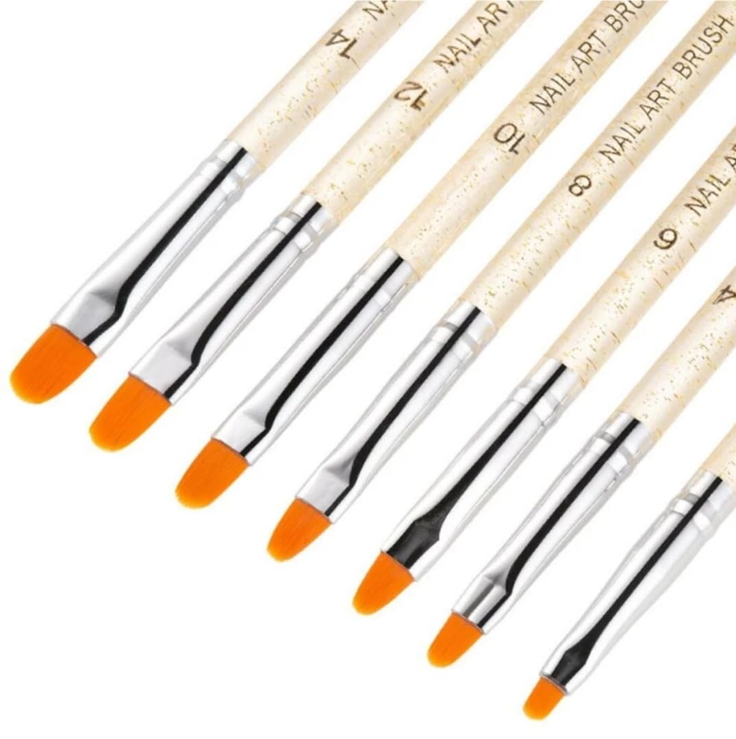 Professional UV Gel Nail Brush Set - Poly Extension Gel Brush, Nail Art Tips Builder Brush & Painting Pen for Acrylic Nails - Perfect for Salon, Home Manicure & DIY Nail Art Designs