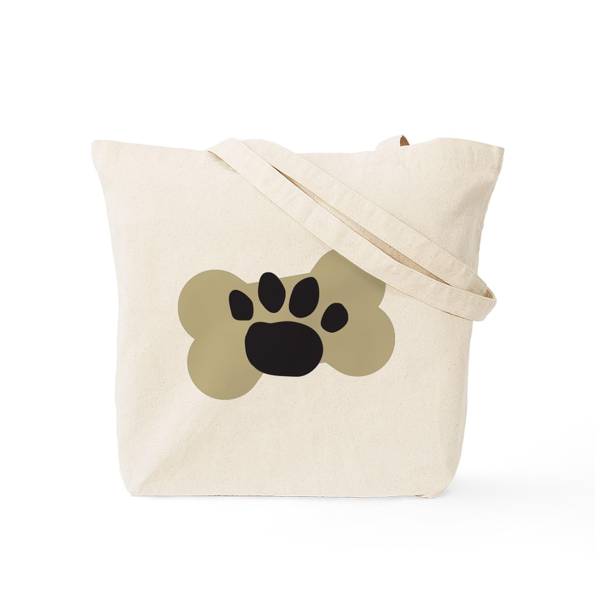 Dog Lover Paw Print Canvas Tote Bag - Eco-Friendly Reusable Shopping Bag for Groceries, Beach & Work | Cute Pet Lover Gift Idea