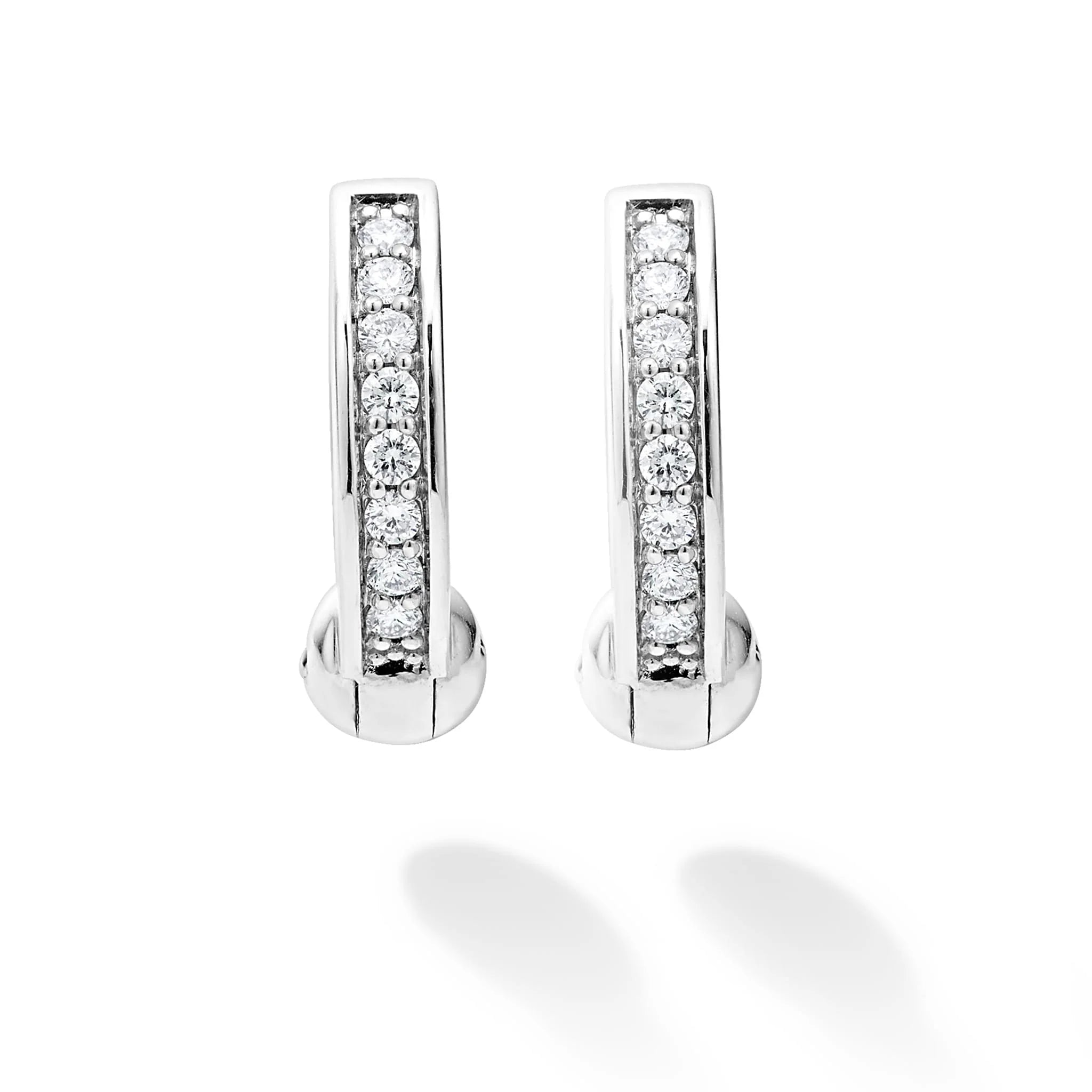 Diamond Huggie Earrings for Women - 14K Gold Hoop Earrings with Sparkling Stones - Perfect for Everyday Wear, Parties & Special Occasions