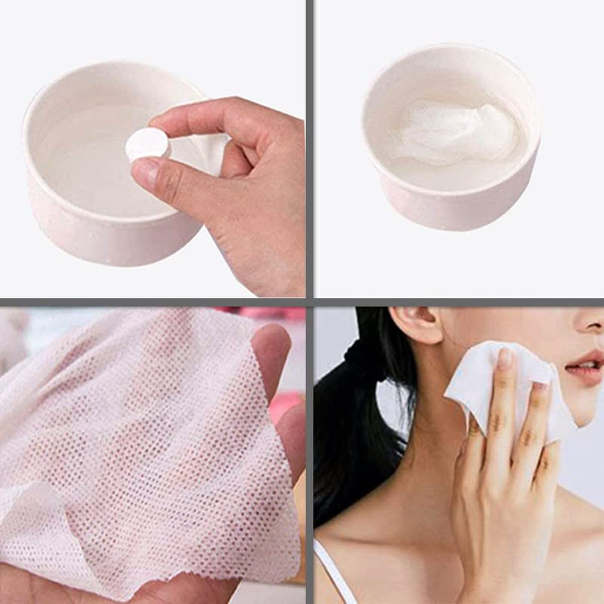 **Avenn Compressed Magic Coin Tablets - 100 Count, Water-Activated Disposable Cotton Wipes for Face, Hands & Makeup Removal | Multi-Purpose for Travel, Home, Salon & On-the-Go Use**
