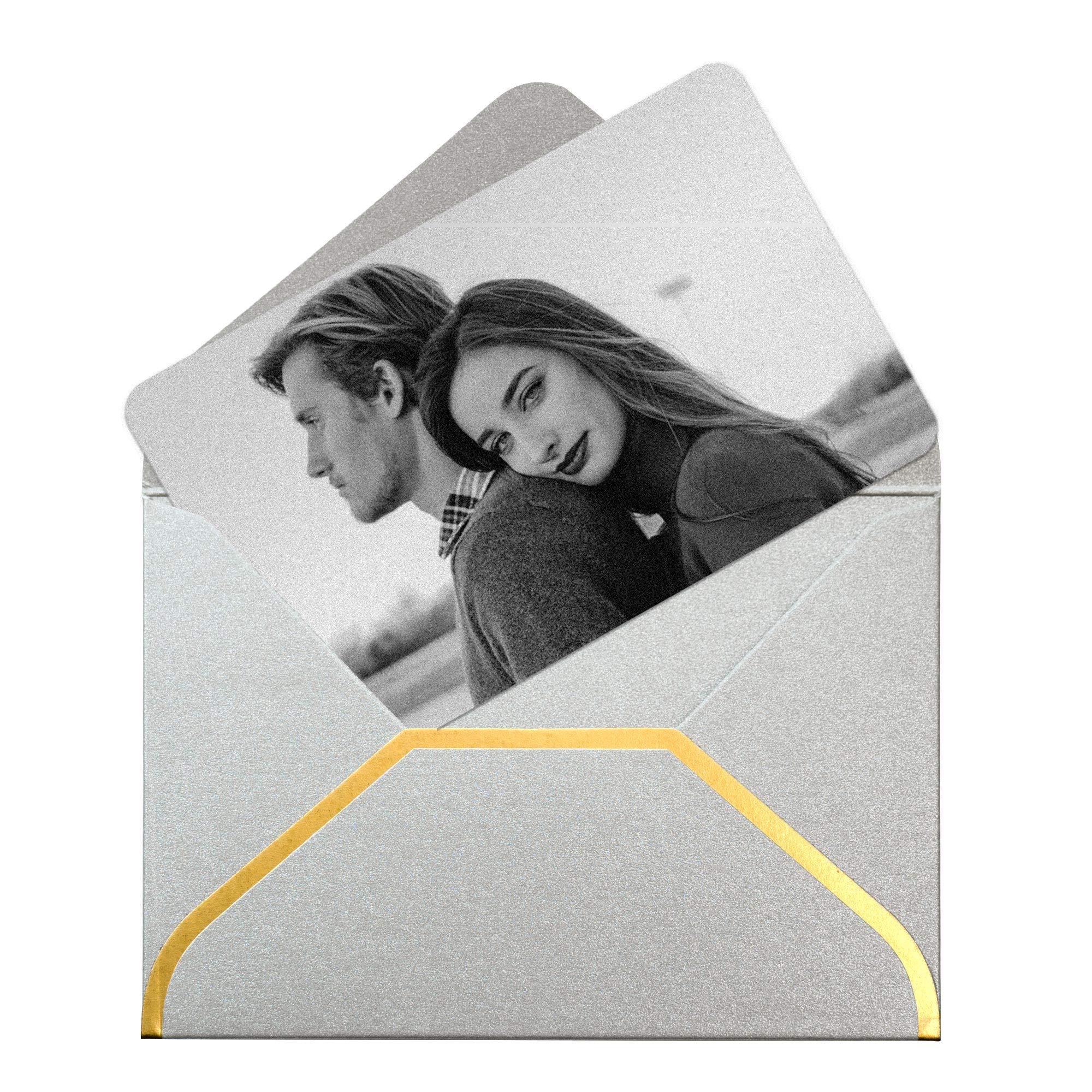 Custom Engraved Wallet Insert Card with Photo & Text - Personalized Gift for Loved Ones | Perfect for Anniversaries, Weddings & Special Occasions