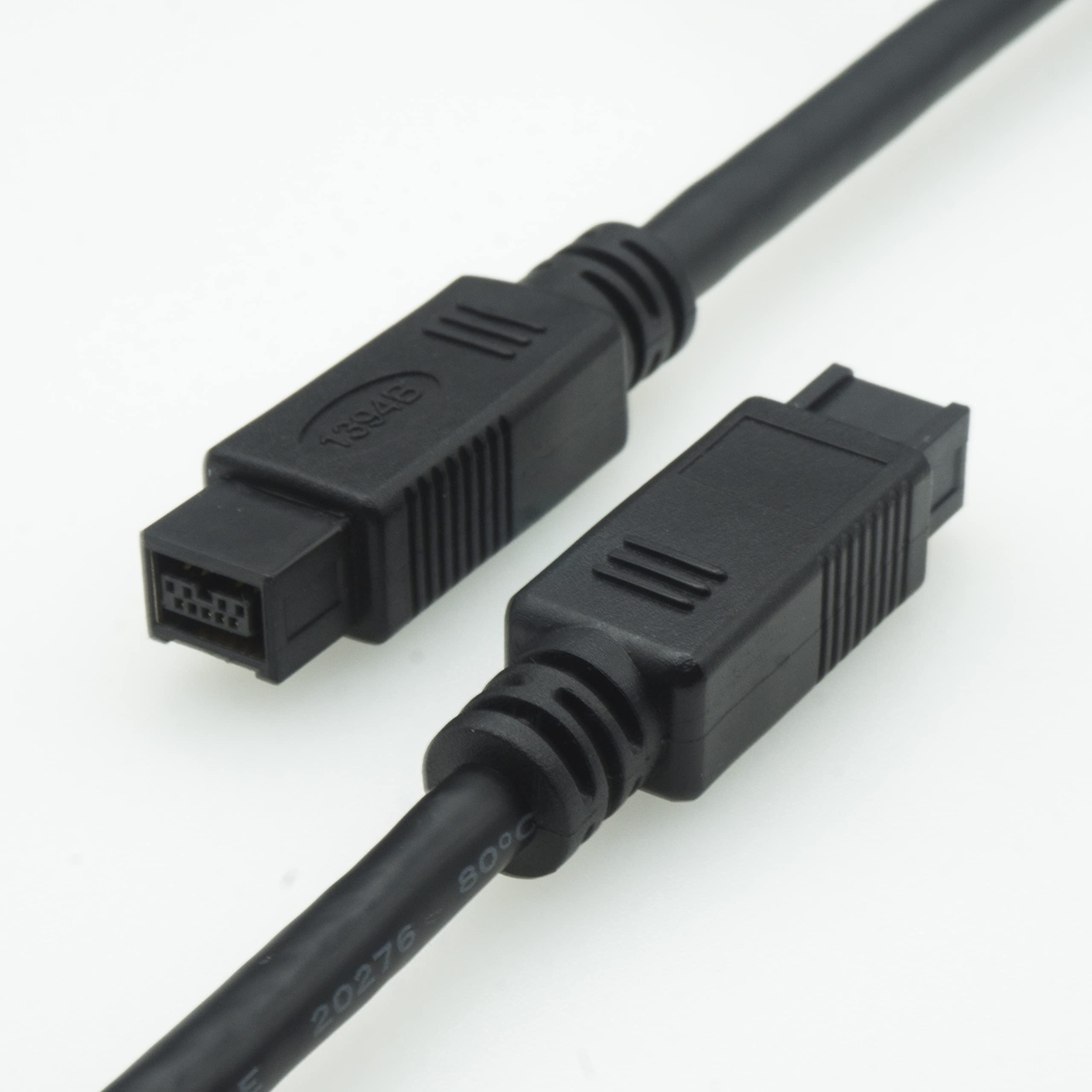 Firewire 800 Cable IEEE 1394 9Pin to 9Pin Male to Male 6ft for DV Camera, Digital Camcorder, Printer, Scanner & External Hard Drive | High-Speed Data Transfer for Professional Video Editing & Media Storage