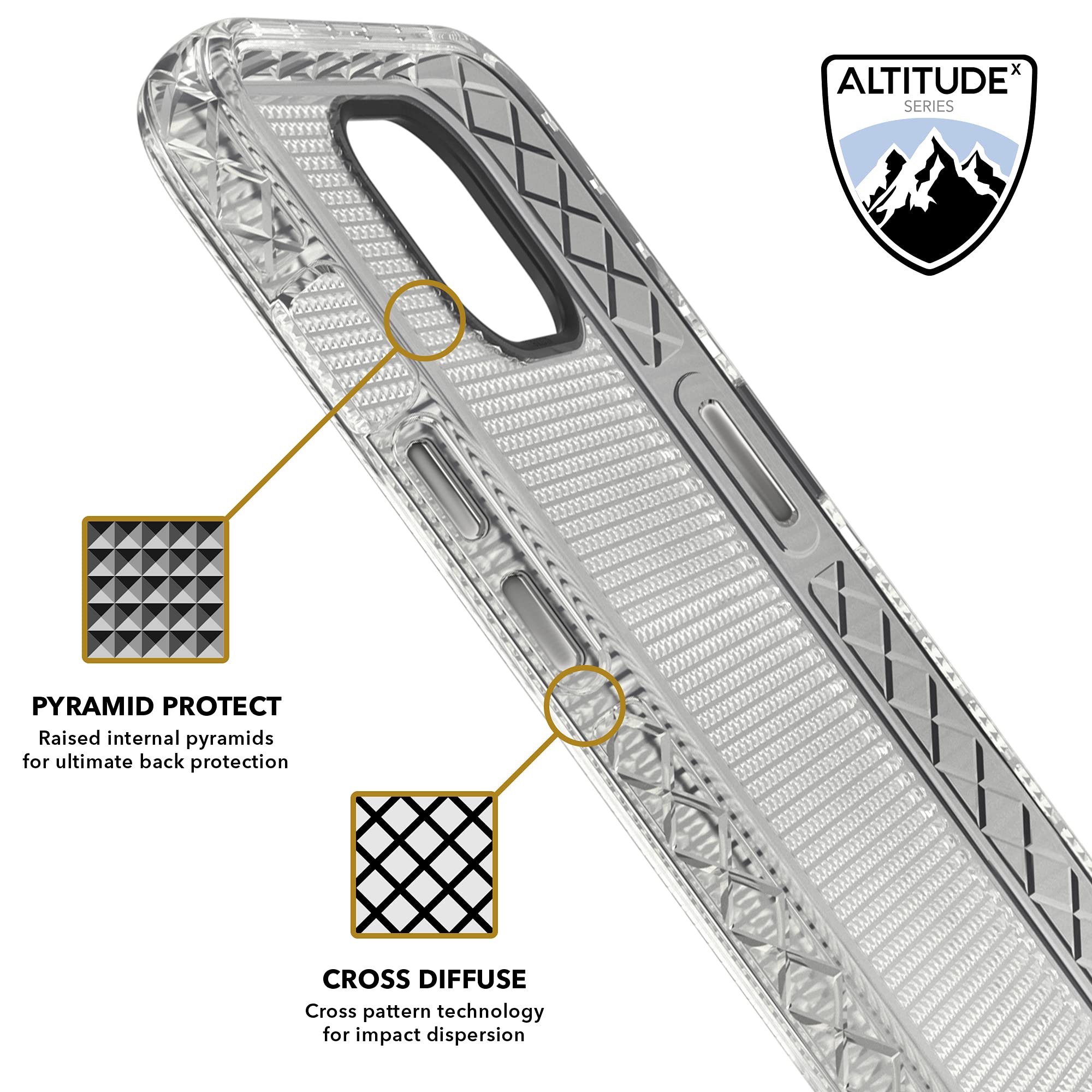 Cellhelmet Altitude X Series Shockproof Phone Case for iPhone 13 Pro - Drop Protection | Shark Tank Featured | Retail Packaging | Perfect for Outdoor Adventures & Daily Protection