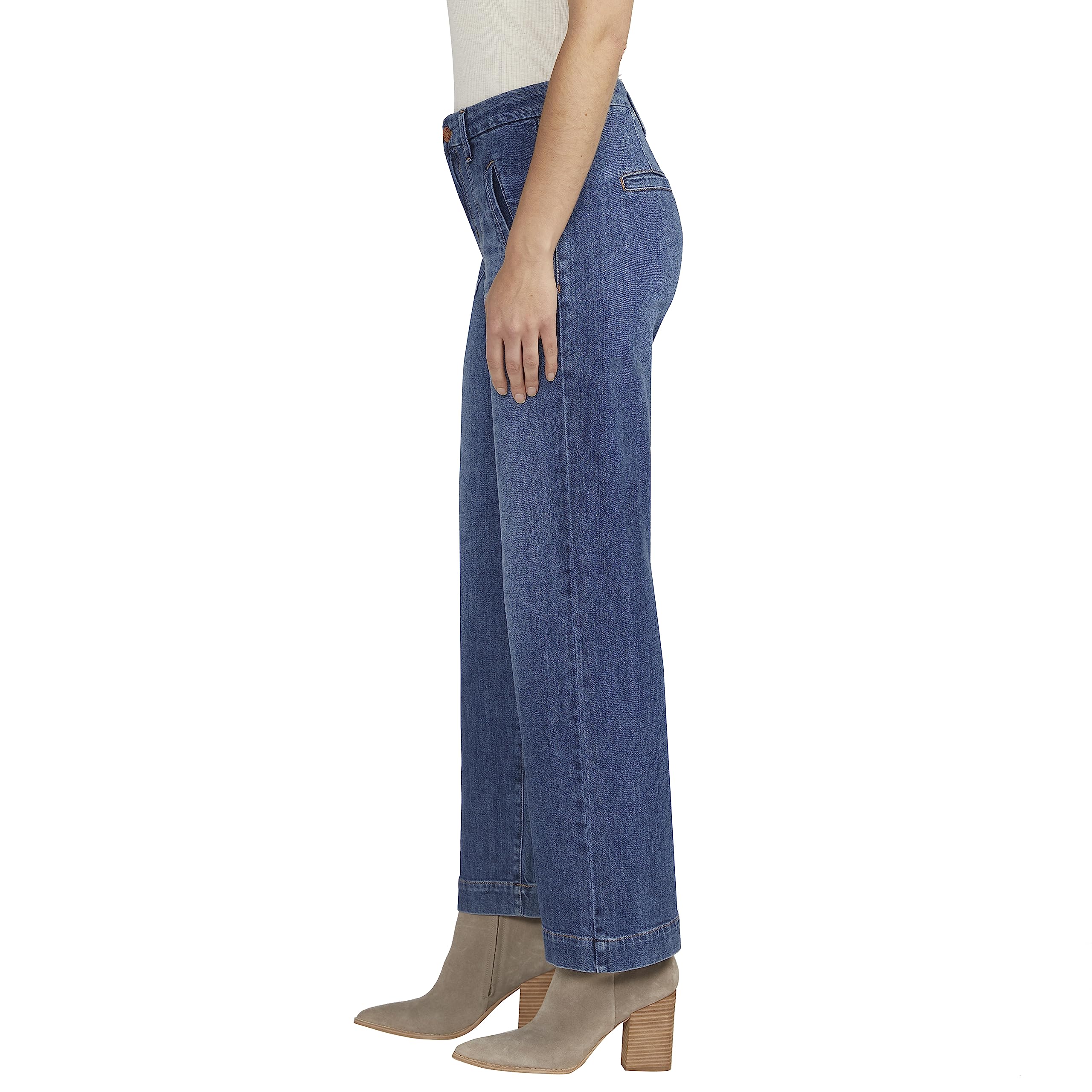 JAG Women's Sophia High Rise Wide Leg Jeans - Stretchy Comfort Fit, Trendy Flare Pants for Casual & Office Wear - Perfect for Everyday Style, Date Nights & Work Outfits