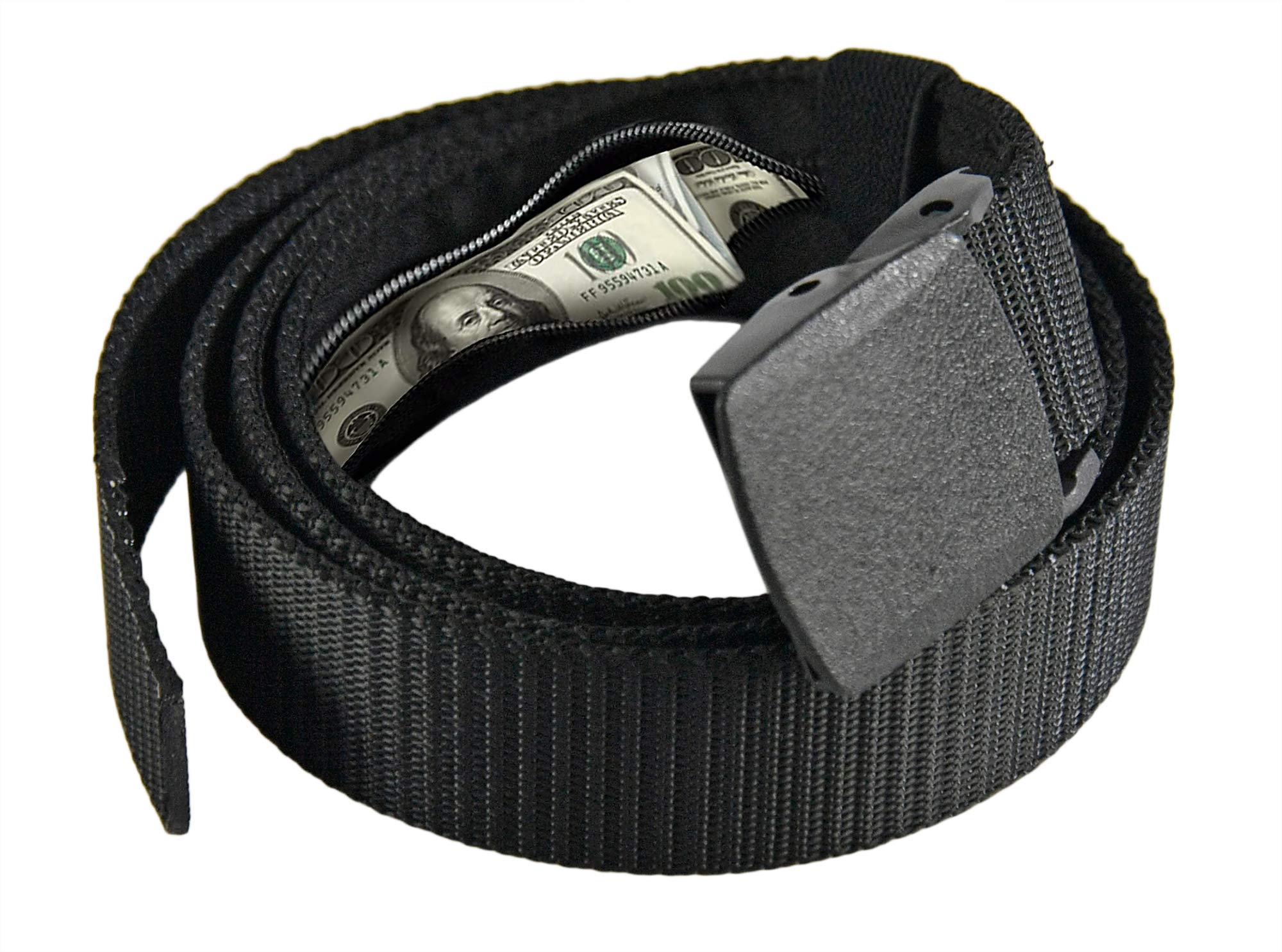 Home-X Adjustable Nylon Travel Money Belt for Men & Women - Hidden Zipper Security Pocket for Cash & Valuables (50