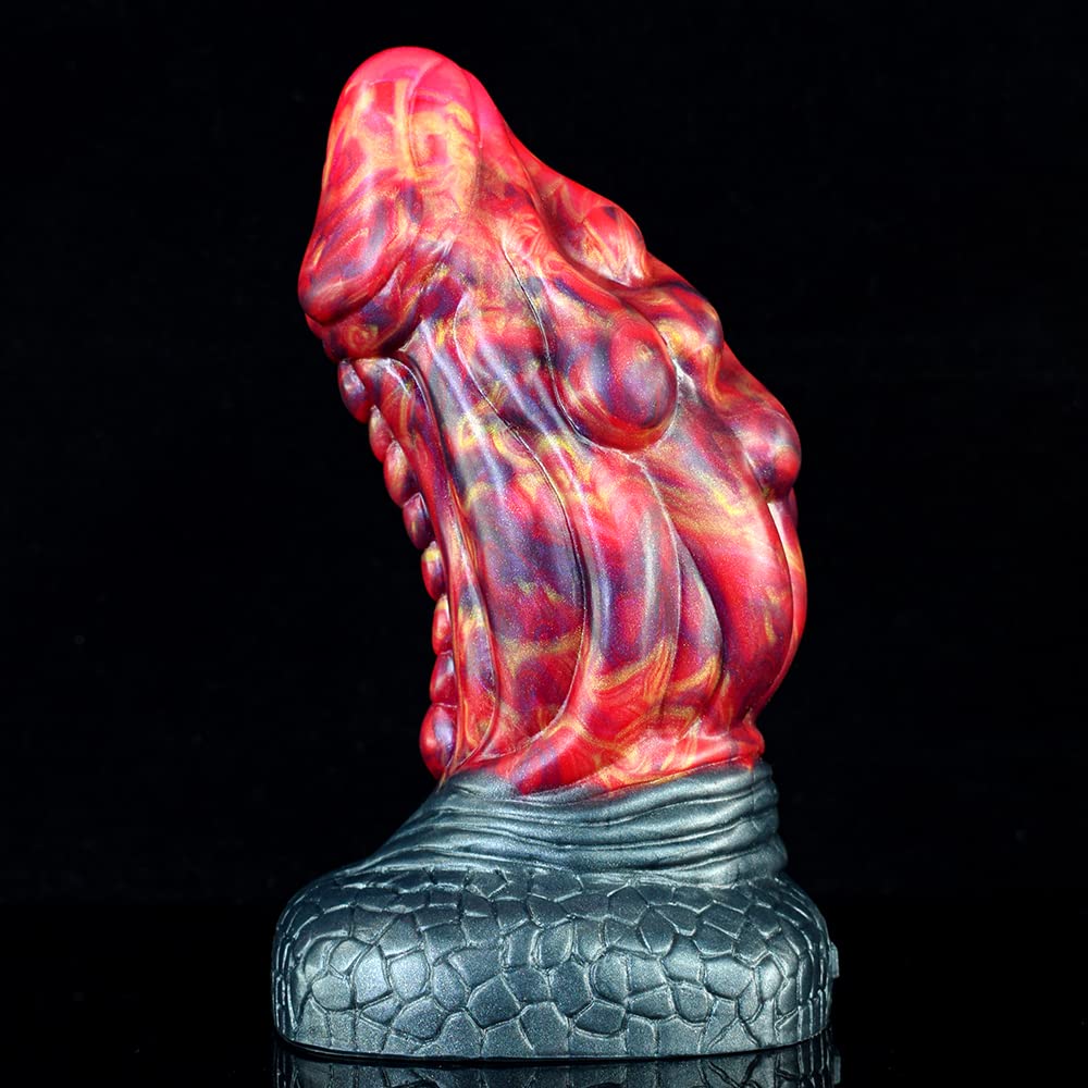 Premium Liquid Silicone Alien/Fido Dildo with Strong Suction Cup - Realistic Adult Sex Toy for Solo Play & Couples Fantasy - Waterproof, Body-Safe & Easy Clean - Perfect for BDSM, Roleplay & Sensory Exploration