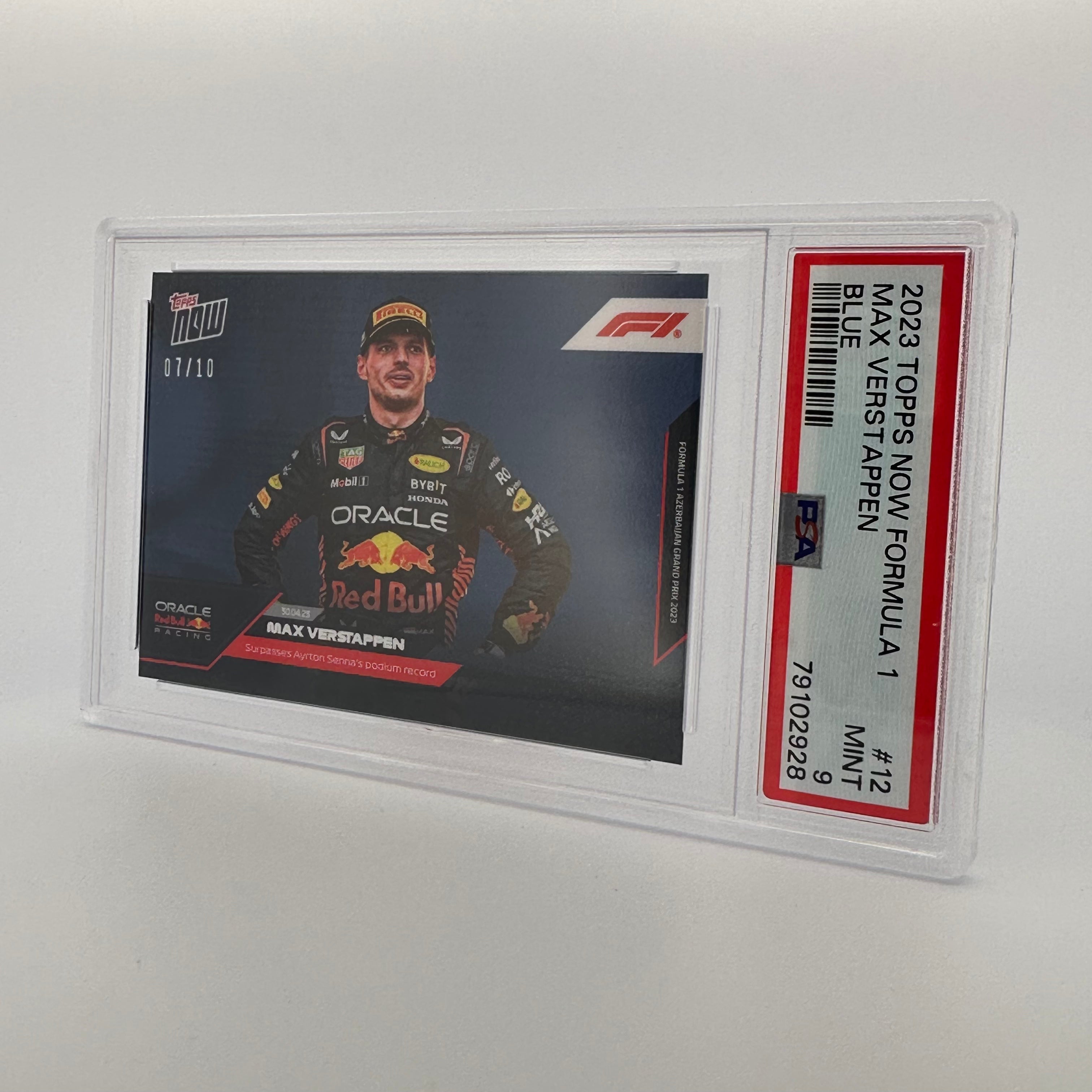 PSA 9 Graded 2007 Topps Chrome Max Verstappen #12 Blue Parallel Rookie Card - Perfect for F1 Collectors, Racing Memorabilia Displays & Investment Portfolios