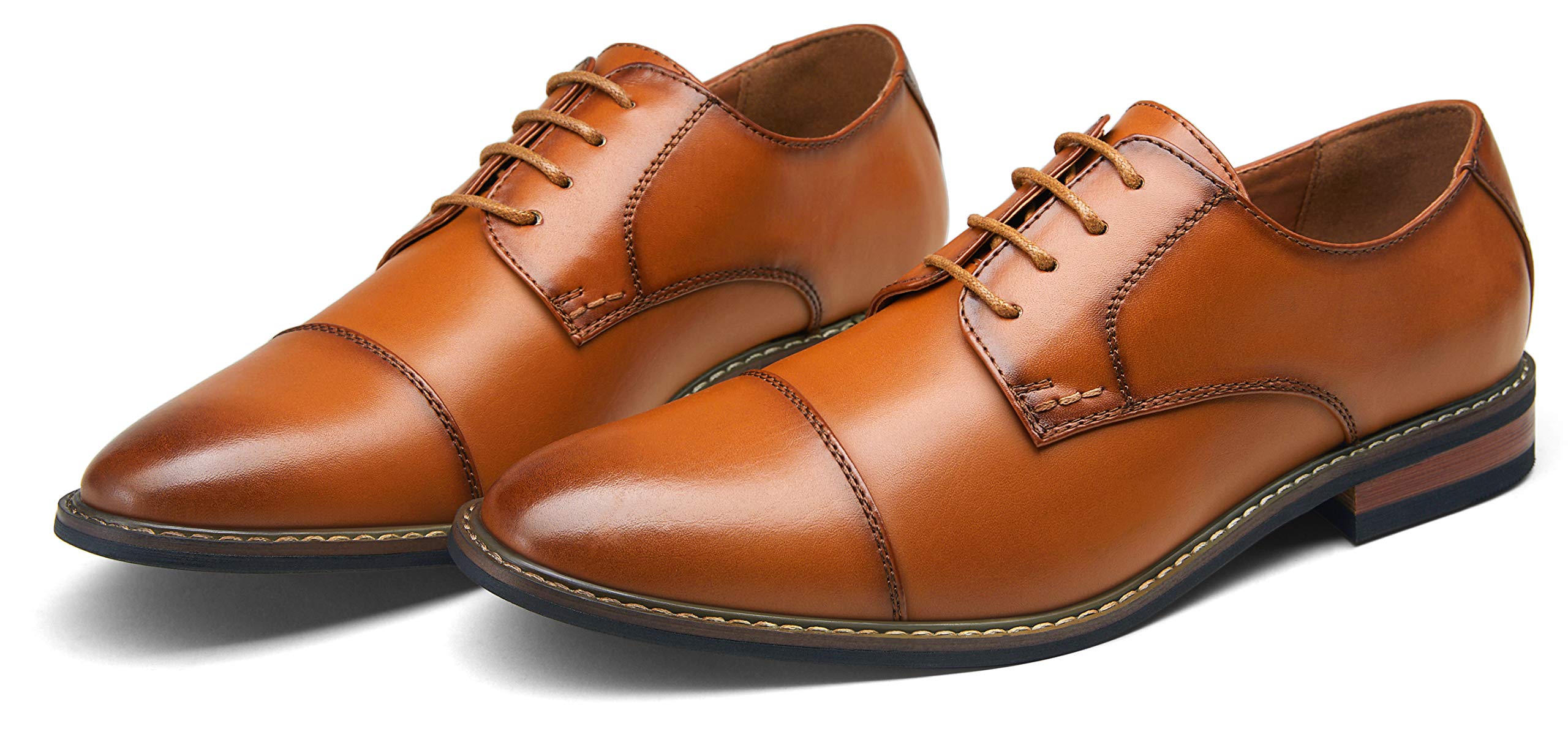 Jousen Men's Wingtip Brogue Oxford Dress Shoes - Classic Cap Toe Business Formal Derby Shoes for Office, Wedding & Special Occasions