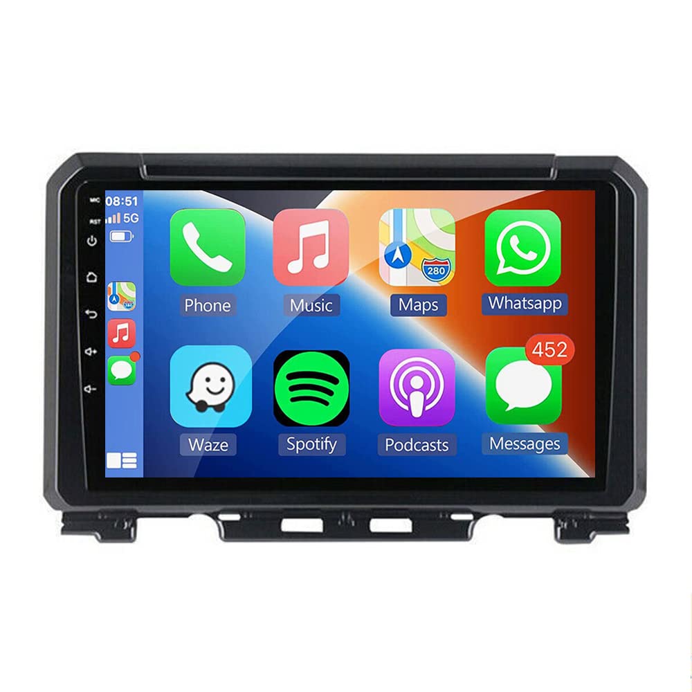 GOJOHO 9 Inch Car Stereo for Suzuki Jimny 2019-2021 | Wireless & Wired Apple CarPlay & Android Auto | 2GB RAM 32GB ROM | IPS Touchscreen GPS Navigation Head Unit with Built-in DSP & Free Backup Camera | Perfect for Road Trips & Daily Commuting