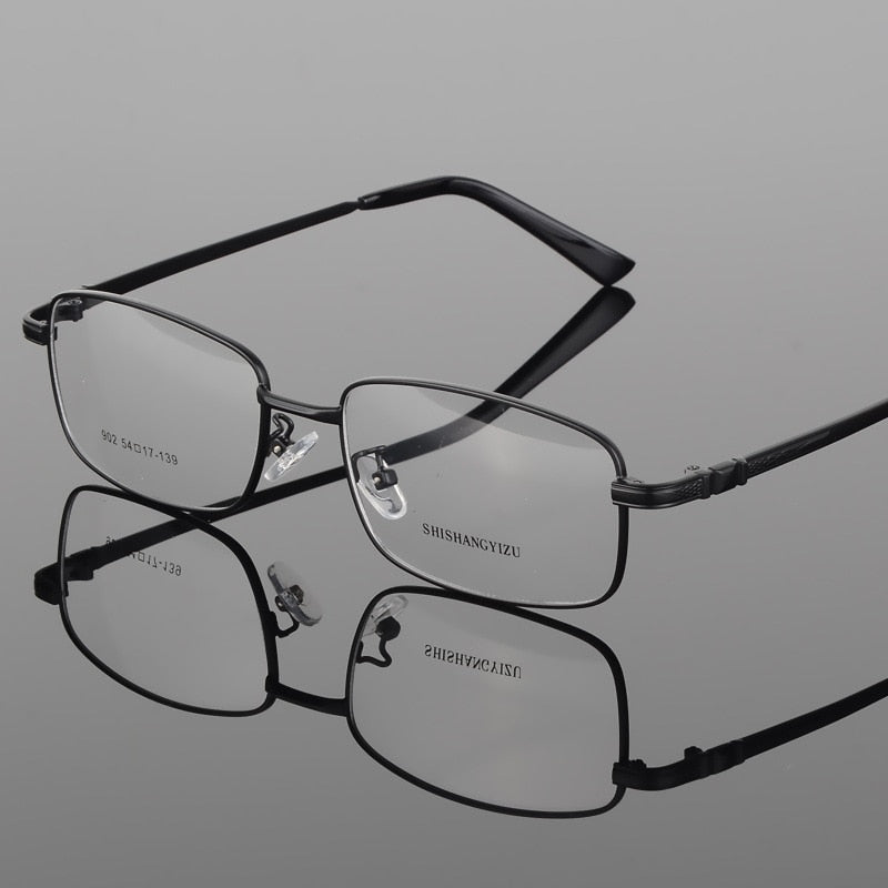 Bclear Men's Full Rim Eyeglasses Gold Plated Frame S902 - Stylish Reading Glasses for Work, Driving & Daily Use