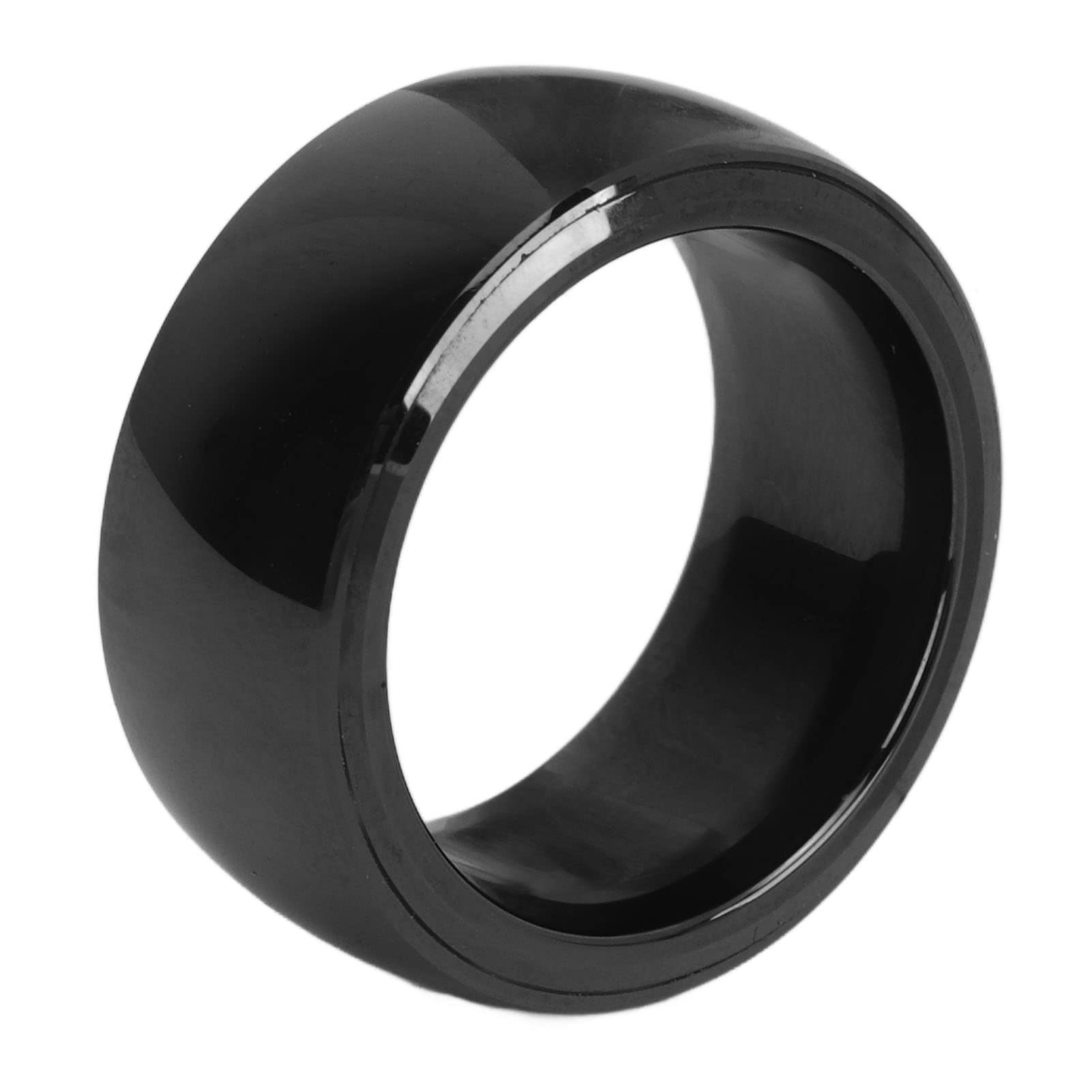 NFC Smart Ring for Android & iPhone - Waterproof Ceramic Contactless Payment Ring with Multi-Card Simulation - Unisex R4 Technology Wearable for Men & Women (Size 12) - Perfect for Mobile Payments, Access Control & Digital Security
