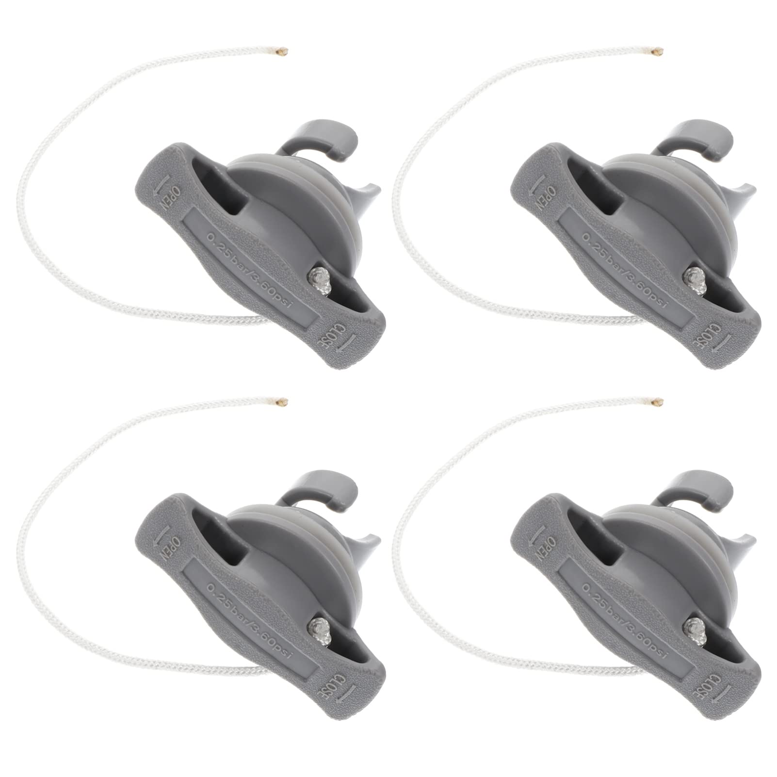 SEWACC 4pcs Inflatable Boat Air Valve Screw Replacement - Spiral Air Plugs for Kayak, Canoe, Raft, Rubber Dinghy & Pool Accessories | Perfect for Marine, Water Sports & Outdoor Activities