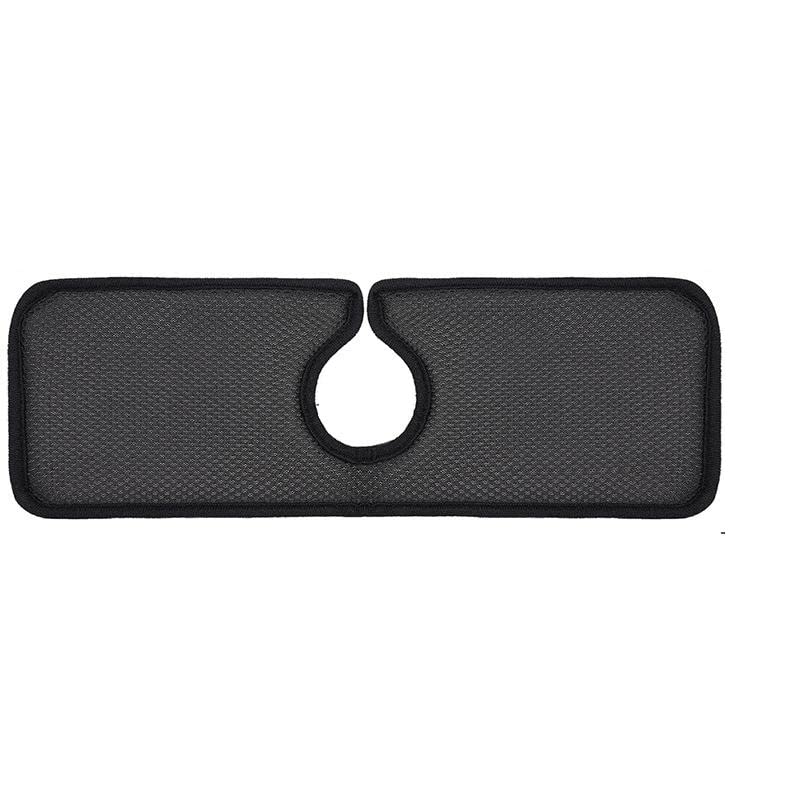 Non-Slip Kitchen Faucet Splash Protector Mat - Black (1pc) for Bathroom & Sink