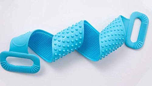 PlantaZee Silicone Shower Brush with Soft Bristles - Exfoliating & Deep Cleansing Body Scrubber for Back, Feet & Skin - Perfect for Spa, Bath & Massage at Home