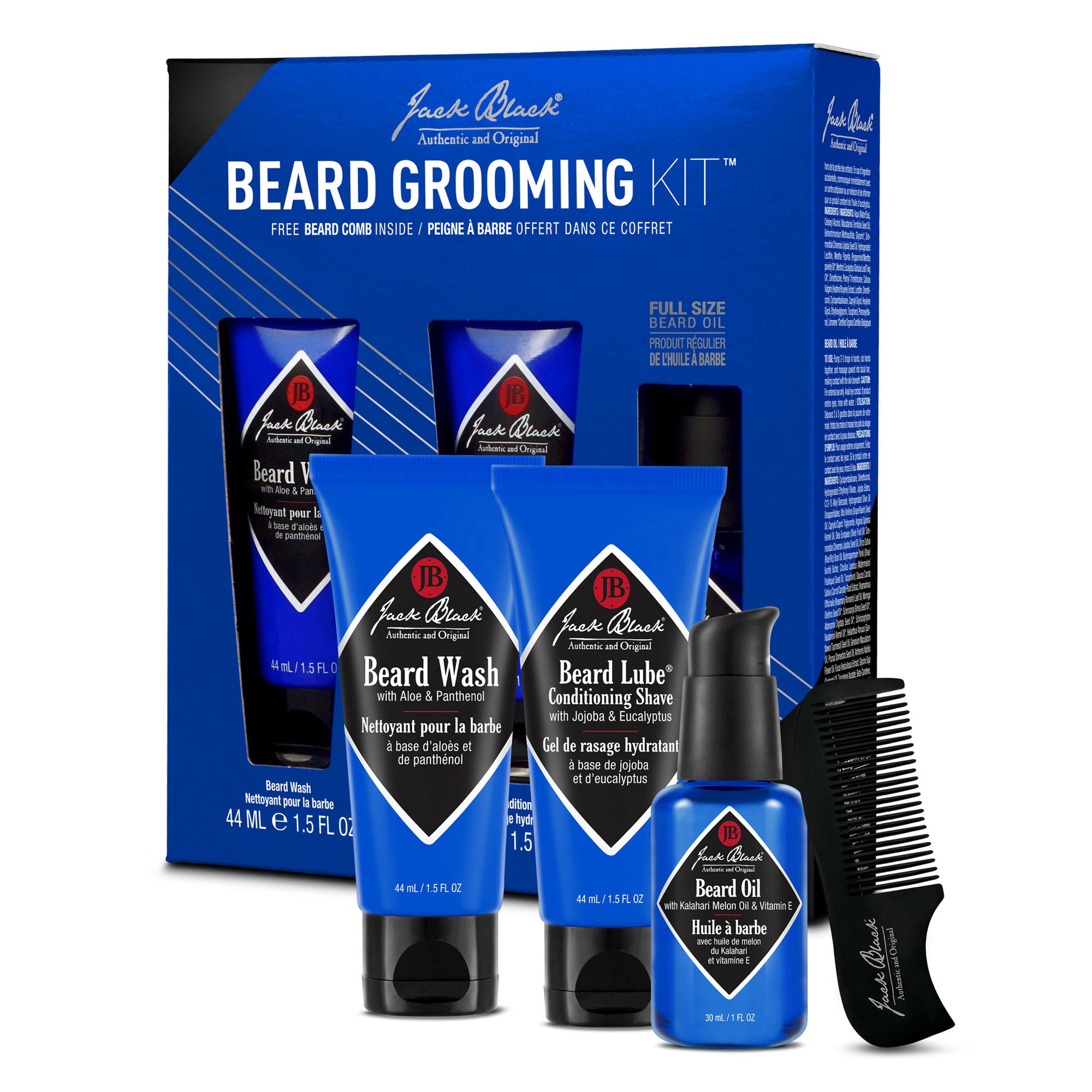 Premium Beard Grooming Kit for Men - Natural Beard Oil, Wooden Comb & Mustache Scissors Set - Perfect for Daily Beard Care & Styling at Home or Travel