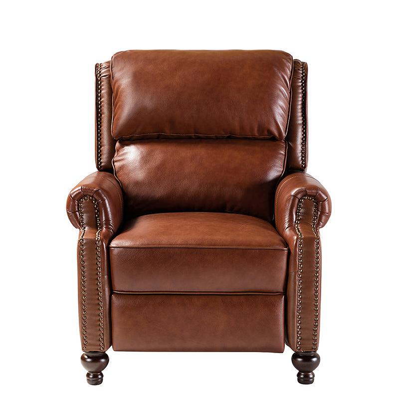 Mid Century Modern Genuine Leather Recliner Chair - Consuela Handcrafted Lounge Chair for Living Room, Office & Home Theater