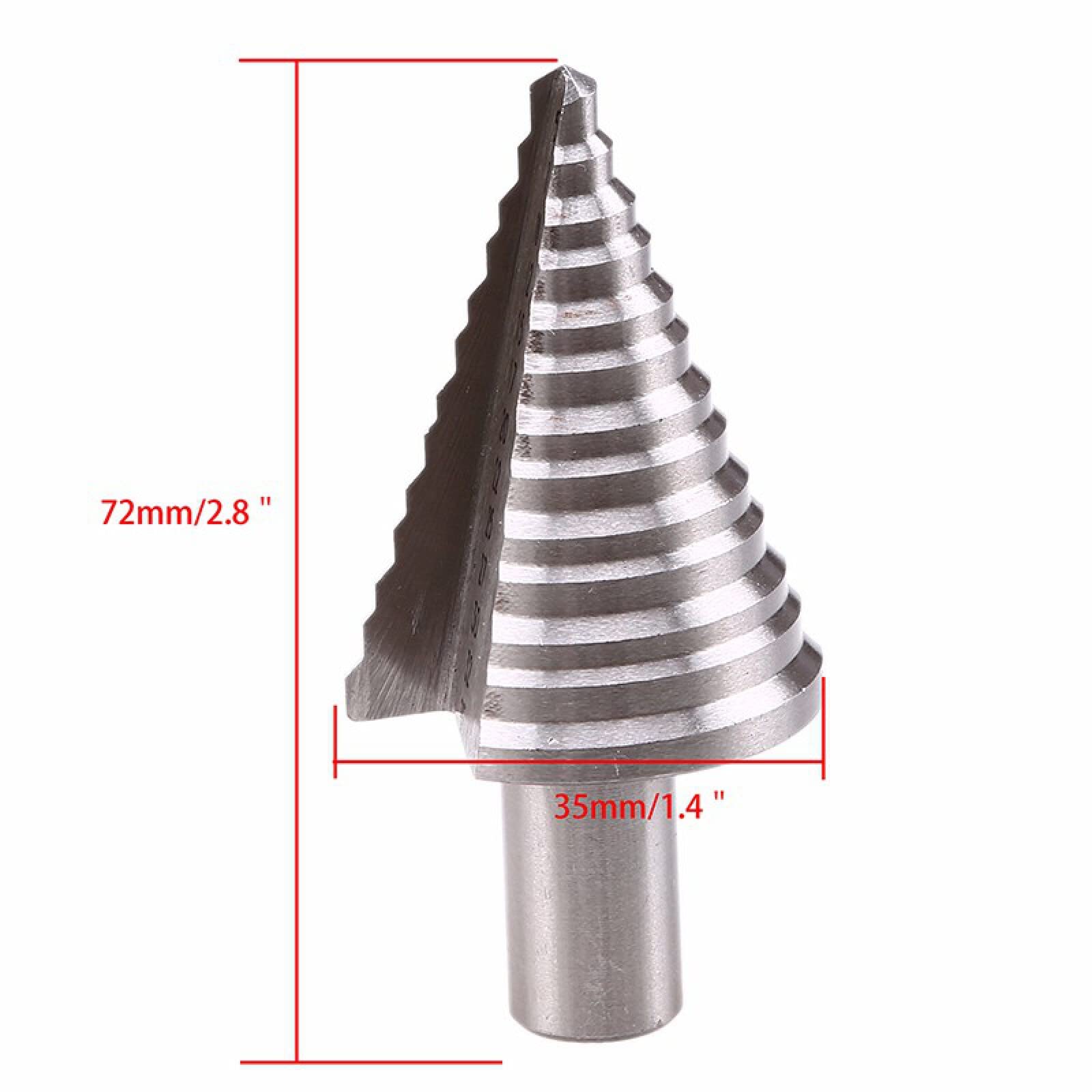 NUSHKI 5-35MM HSS Step Drill Bit Set - 13 Sizes Multi-Purpose Cone Drill for Metal, Plastic, Wood - Perfect for DIY, Electrical Work, and Plumbing Projects