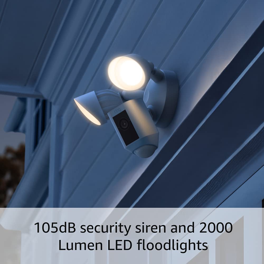 Ring Floodlight Cam Plus & Spotlight Cam Plus Battery-Powered Security Camera System - Outdoor Wireless Home Security with Motion Detection & Night Vision for Front Door, Backyard & Garage Protection
