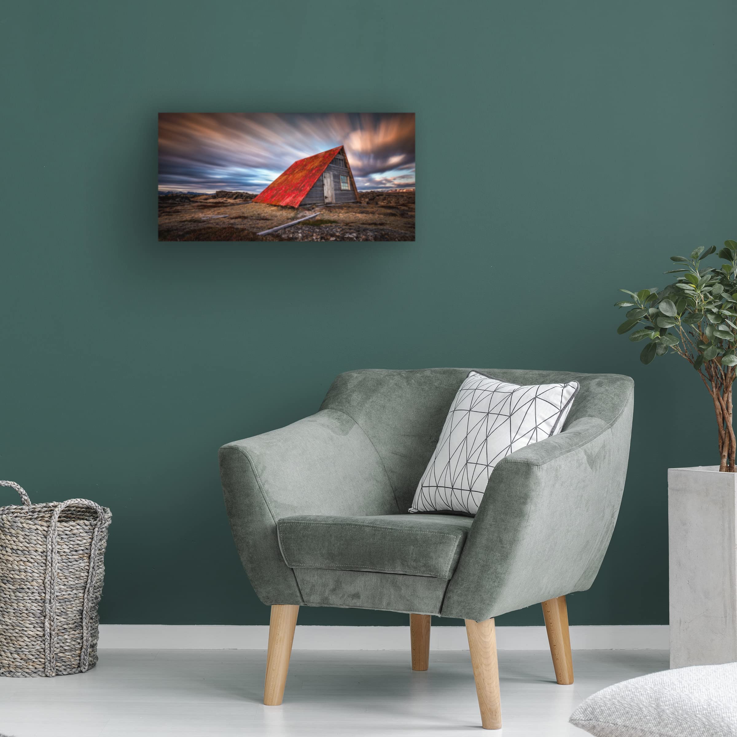 Trademark Fine Art 'Barn' Canvas Wall Art by Sus Bogaerts - Countryside Landscape Painting for Farmhouse & Rustic Home Decor