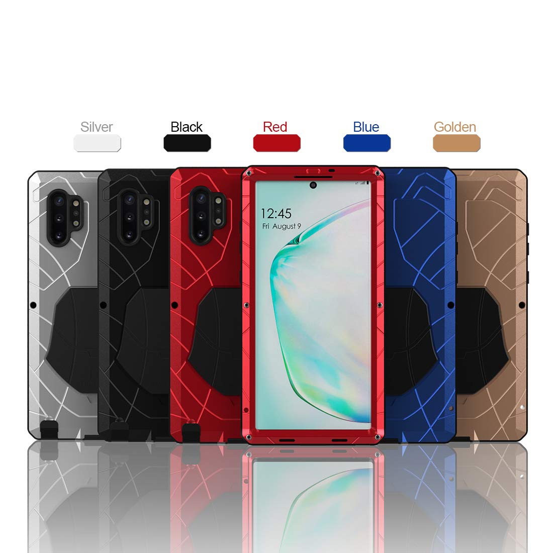 Feitenn Heavy Duty Metal Case for Samsung Galaxy Note 10 Plus/Note 10+ 5G - Military Grade Shockproof Armor with Gorilla Glass Cover & Aluminum Bumper (Gold) | Perfect for Outdoor Adventures, Construction Work & Extreme Protection