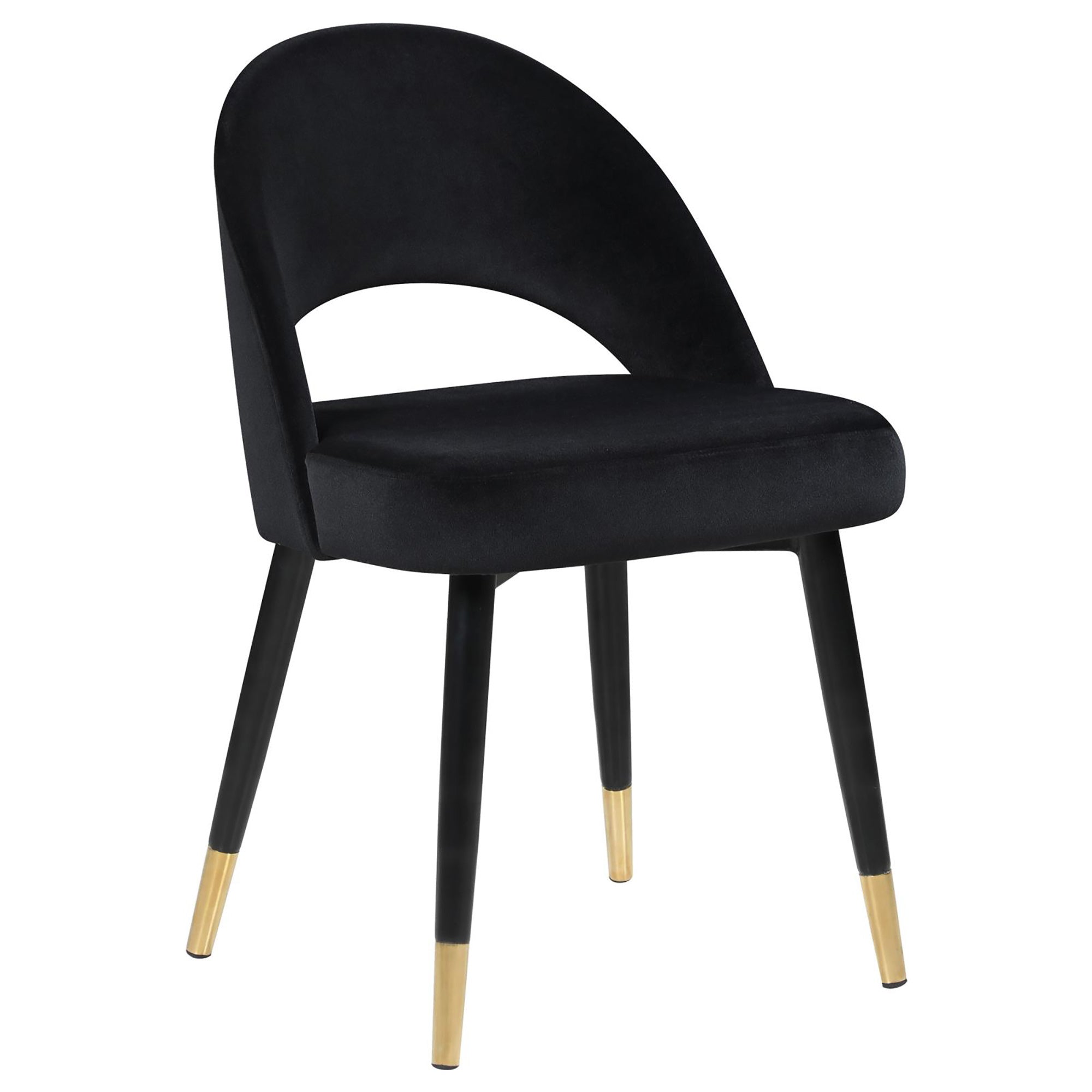 Modern Black Arched Back Side Chairs (Set of 2) - Elegant Dining Room & Kitchen Chairs for Home Decor