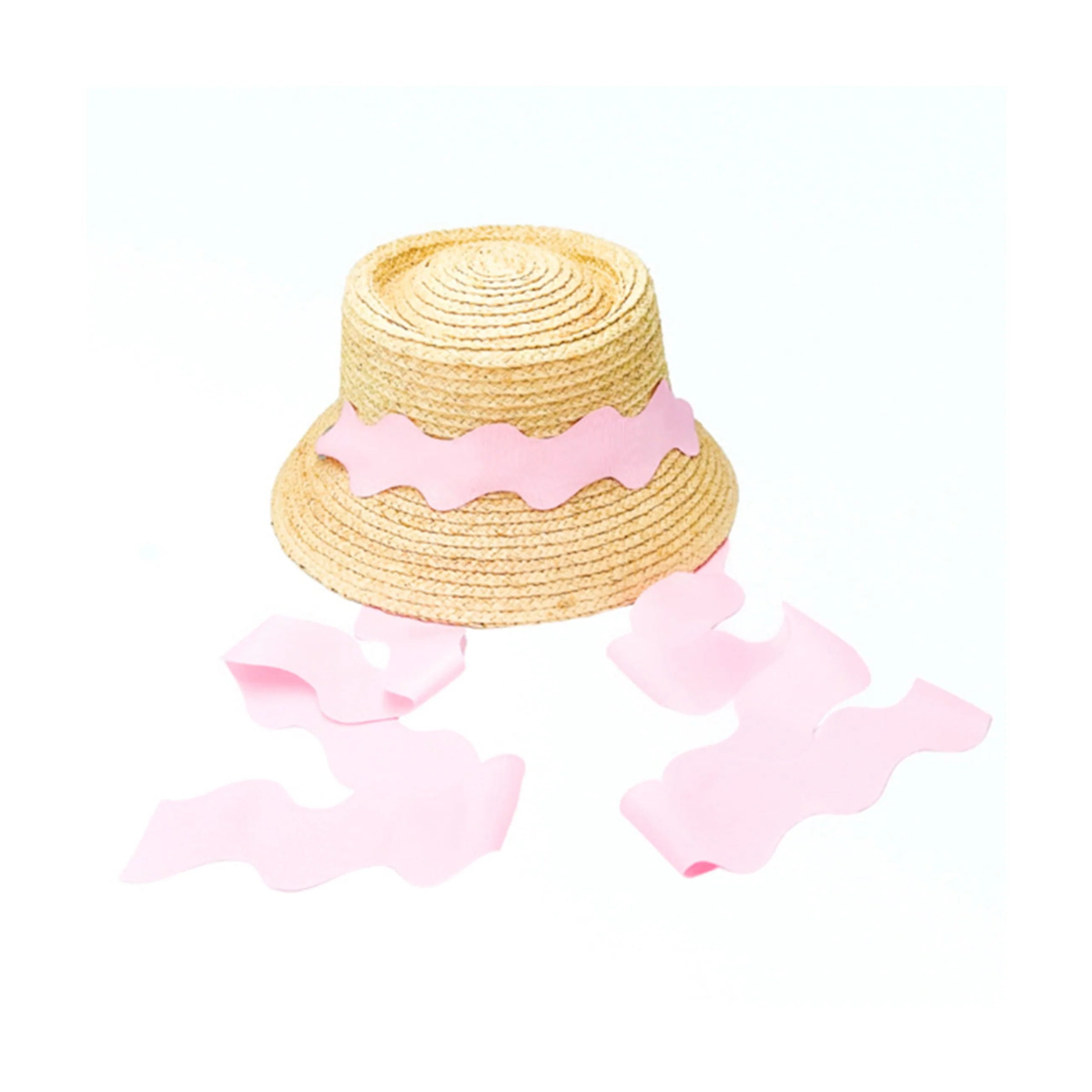 Stylish Pink Straw Hat for Women - Summer Wide Brim Floppy Beach Hat with Bow - Perfect for Beach, Garden, and Outdoor Activities
