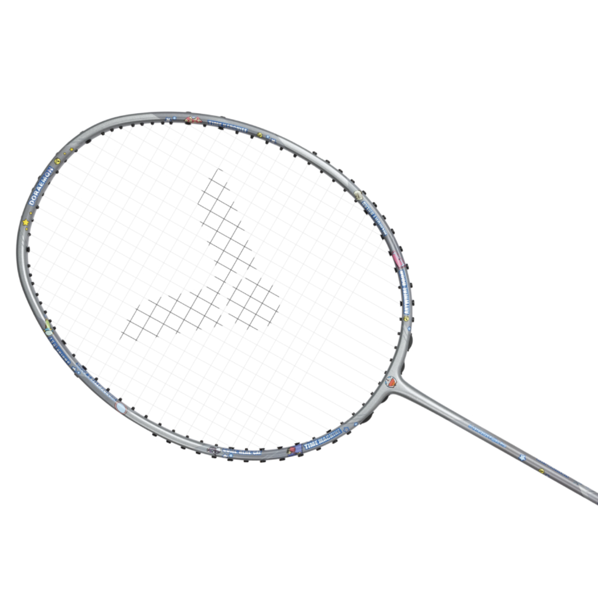 Victor X Doraemon TK DRM H Unstrung Badminton Racket - Carbon Fiber Shaft with Doraemon Design [Charcoal Gray] | Professional Tournament Grade Badminton Equipment for Adults & Advanced Players | Perfect for Competitive Matches & Training Sessions