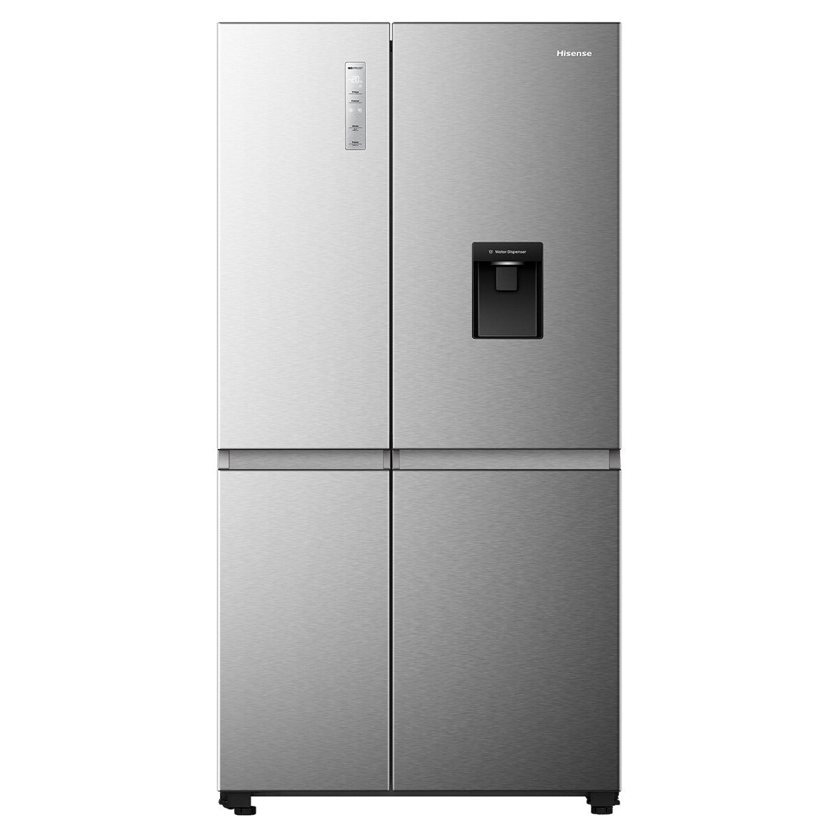 Hisense 649L Side by Side Refrigerator with Non-Plumbed Water Dispenser - Stainless Steel HRSBS649SW - Perfect for Large Families & Modern Kitchens