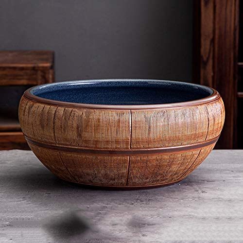 Kotee Ceramic Flower Pots - Hydroponic Planter for Lotus, Water Lily, Succulents & Bonsai | Indoor/Outdoor Decorative Plant Pot with Goldfish Bowl Design | Perfect for Home, Living Room, Garden & Office Decor