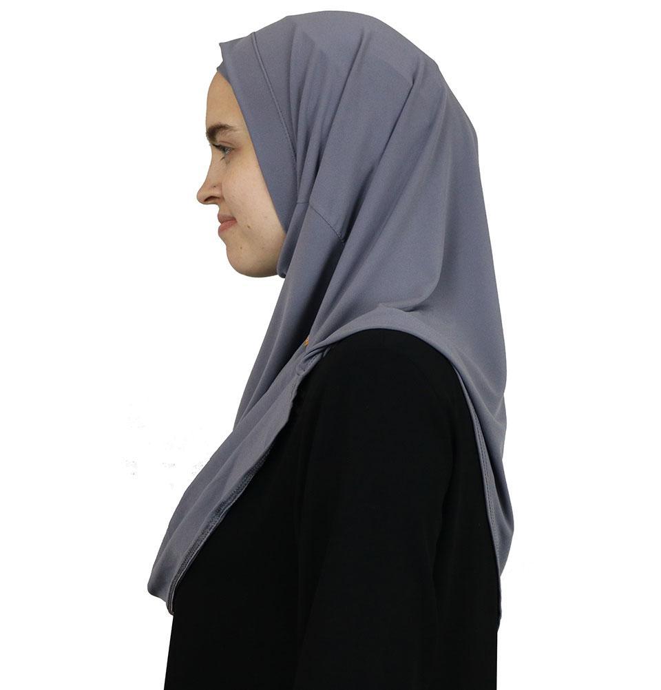 Firdevs Amira Hijab - Soft & Breathable Cotton Gray Scarf for Muslim Women - Perfect for Daily Wear, Prayer, and Modest Fashion