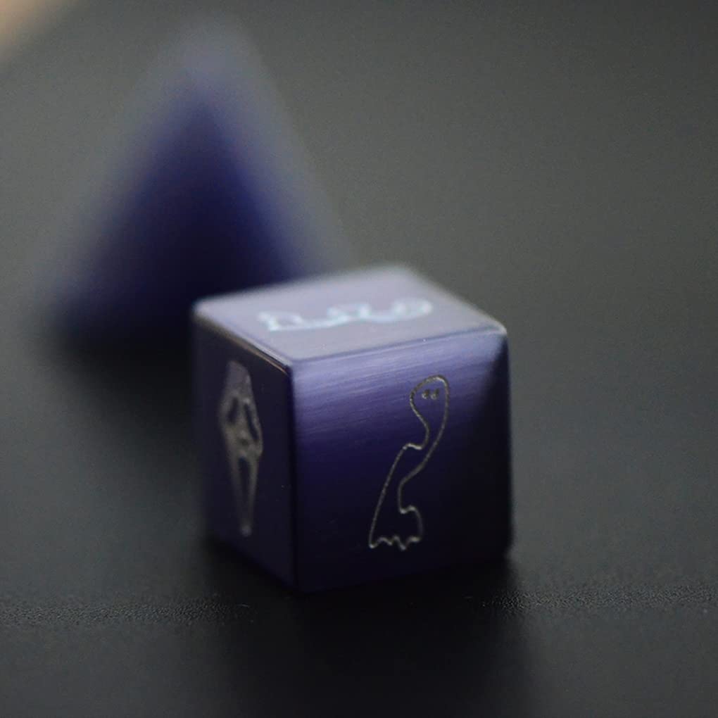 LANGWEI D&D Dice Set - 7-Piece Purple Opal Polyhedral Dice for Dungeons & Dragons, Pathfinder, RPG Tabletop Games | Perfect for TRPG Sessions, DND Campaigns & Fantasy Roleplaying Adventures