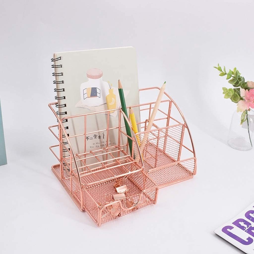 Multi-Functional Pen Holder & Office Organizer - Desktop Stationery Storage Rack for Pens, Documents & Letters - Perfect for Home Office, School & Workspace Organization