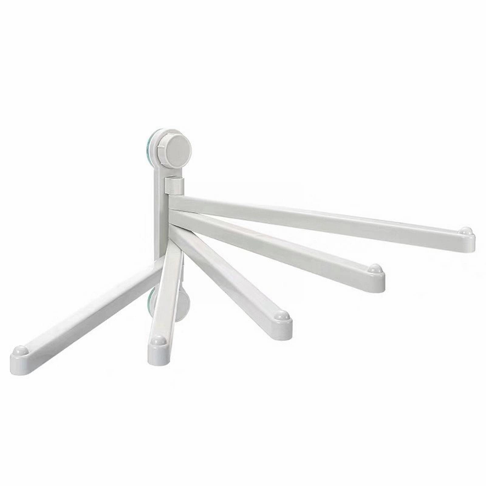 Wall-Mounted Towel Rack for Kitchen & Bathroom - 5 Hooks & Rotating Shelf for Sink Storage